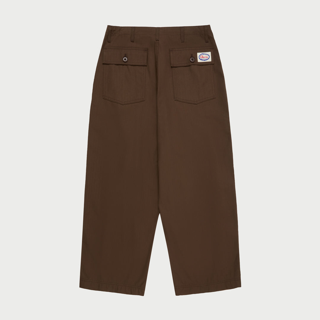 Herringbone Parachute Pants (Coffee)