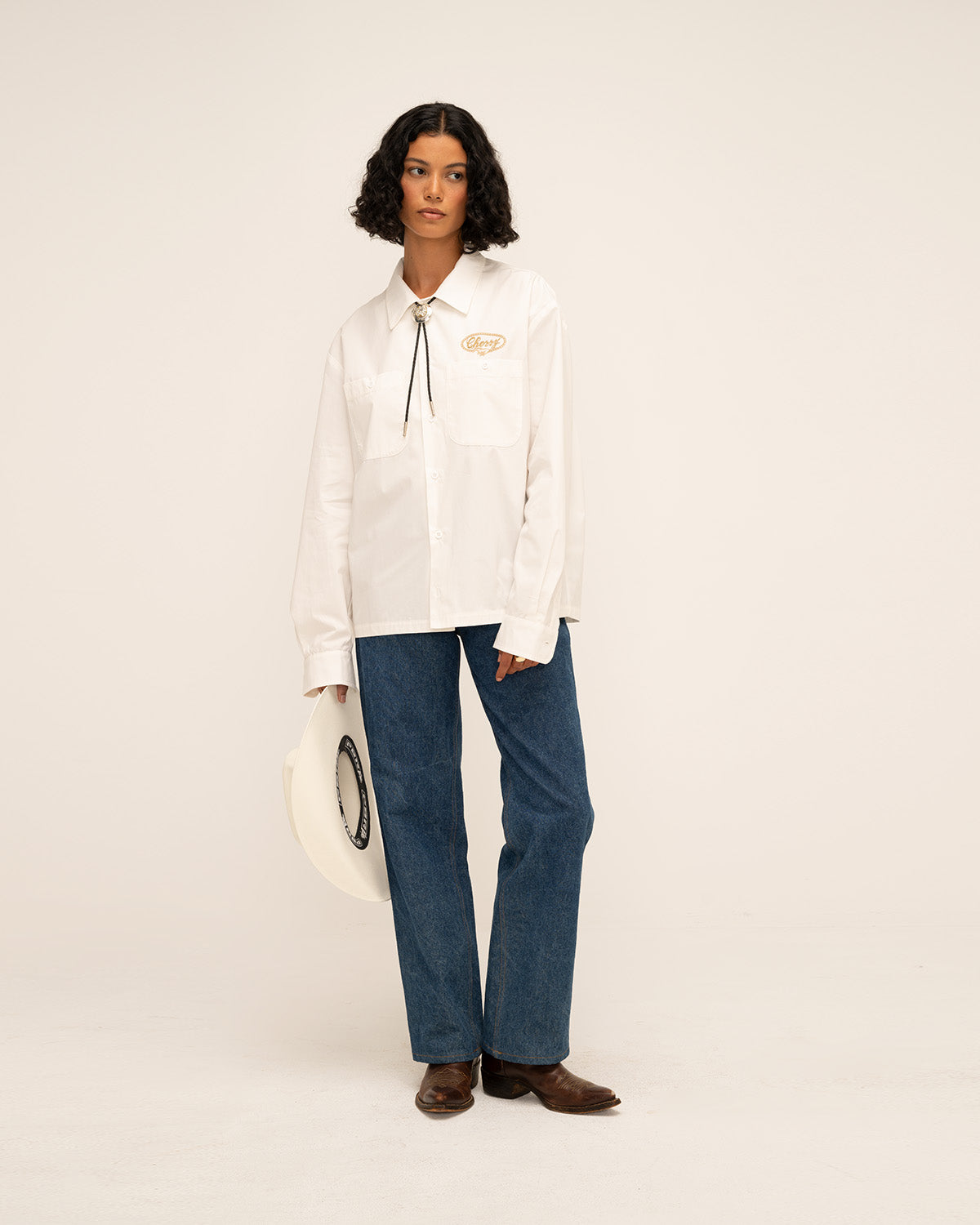 Poplin Boxy Mechanic Shirt (White)