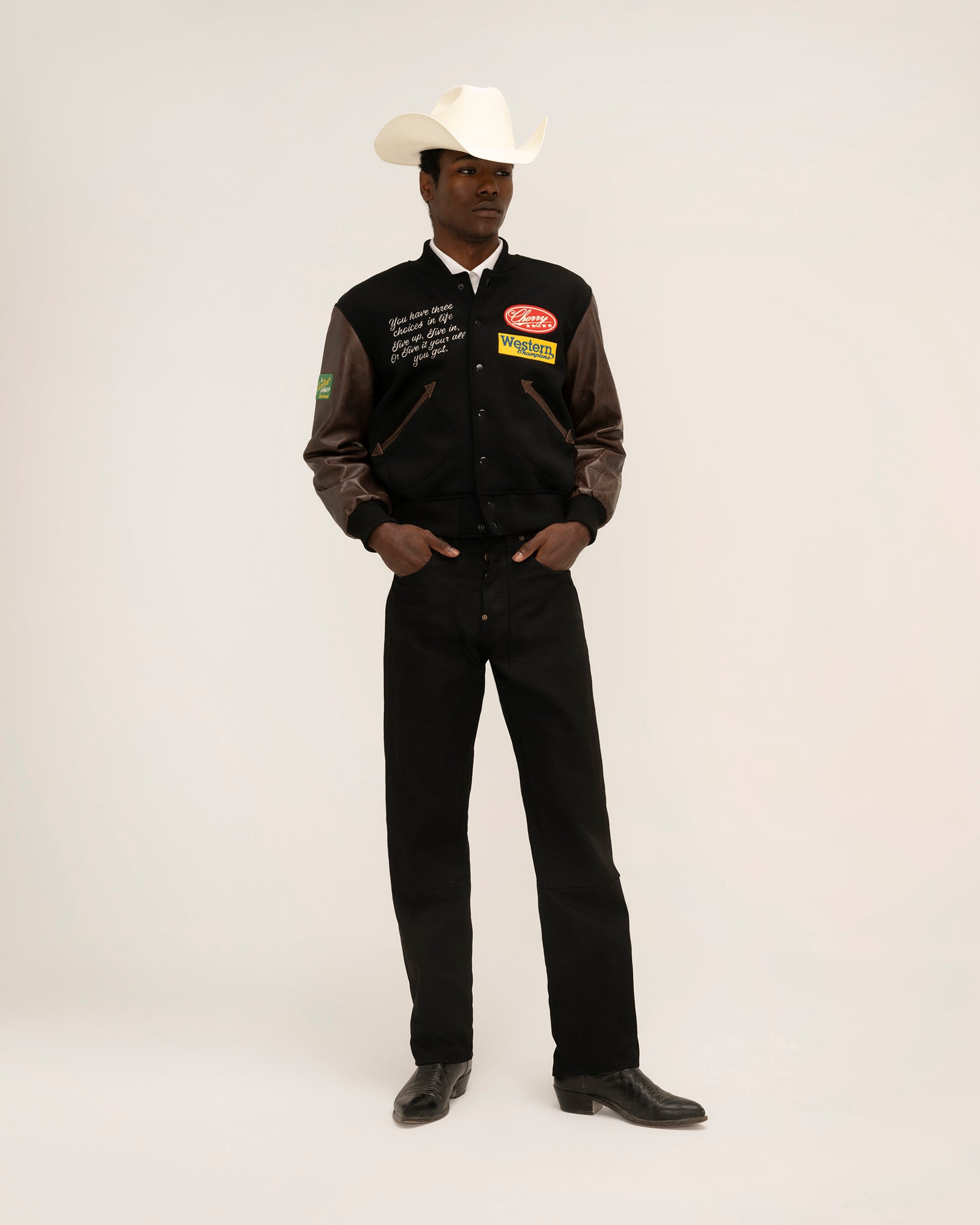 Rodeo Champ Varsity Jacket (Black)