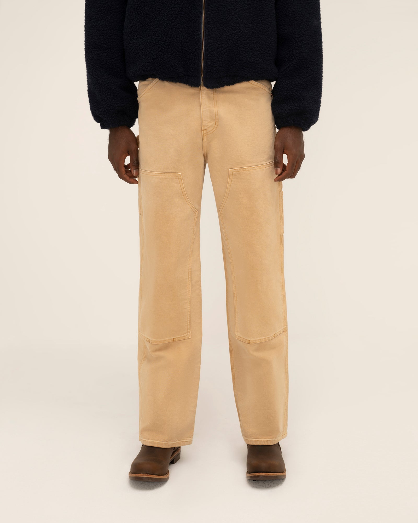 Wide Leg Carpenter Pant (Tan)