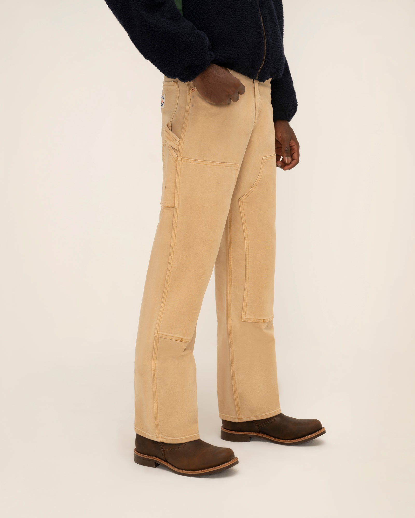 Wide Leg Carpenter Pant (Tan)