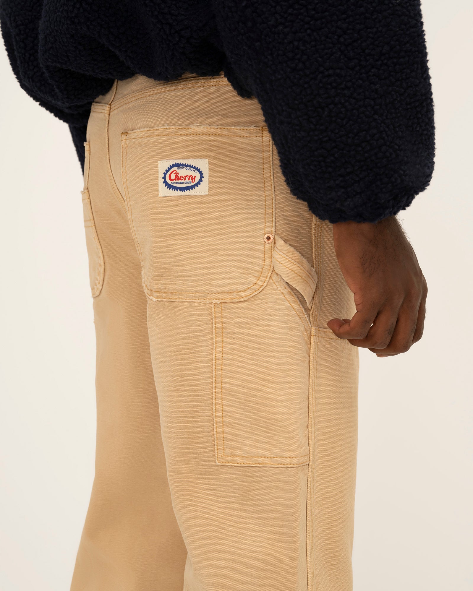 Wide Leg Carpenter Pant (Tan)