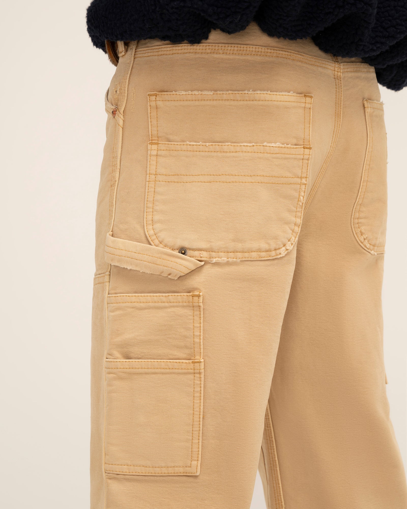 Wide Leg Carpenter Pant (Tan)