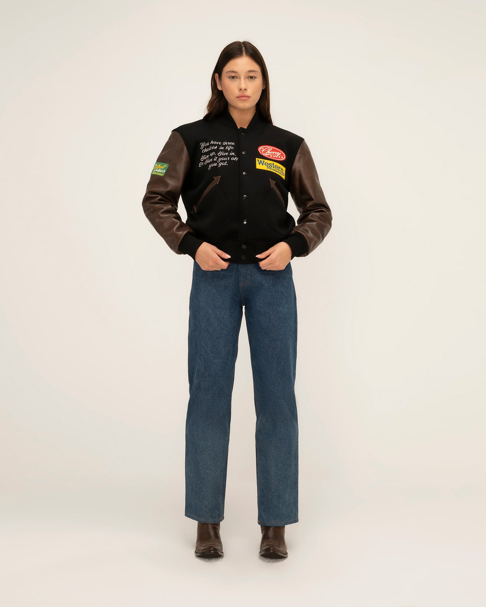 Rodeo Champ Varsity Jacket (Black)