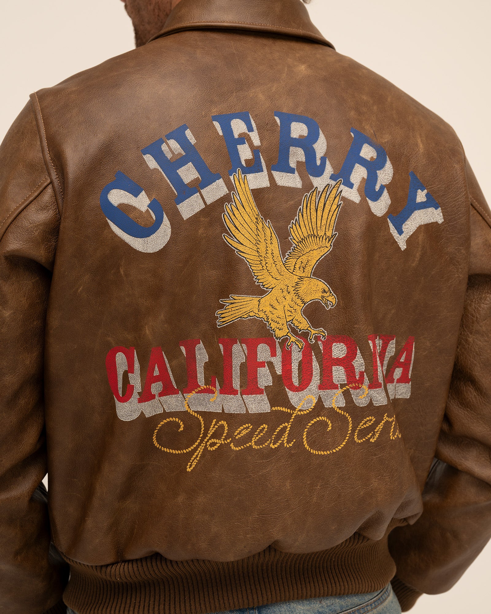 Leather Flight Jacket (Brown)