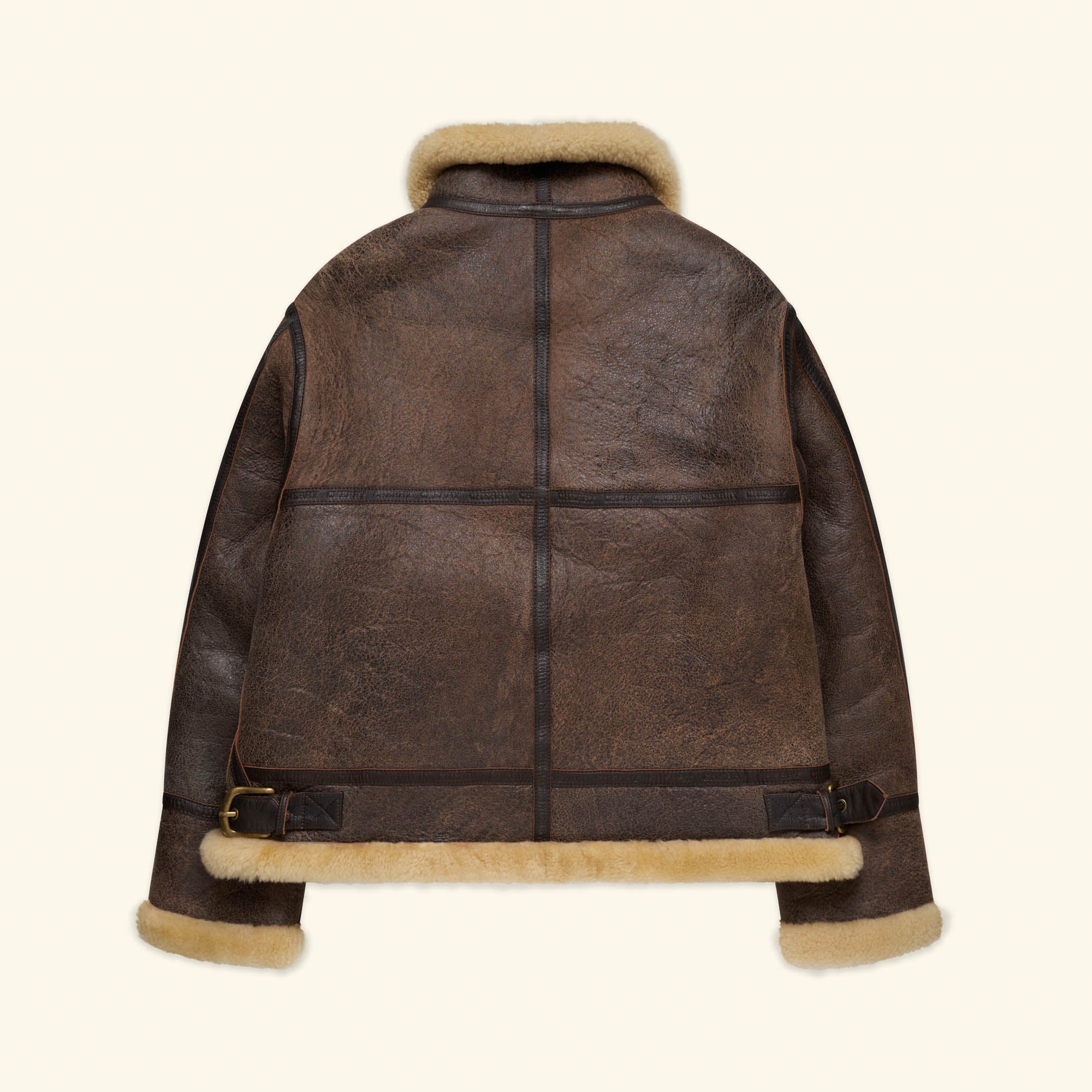 Shearling Aviator Jacket (Chestnut)