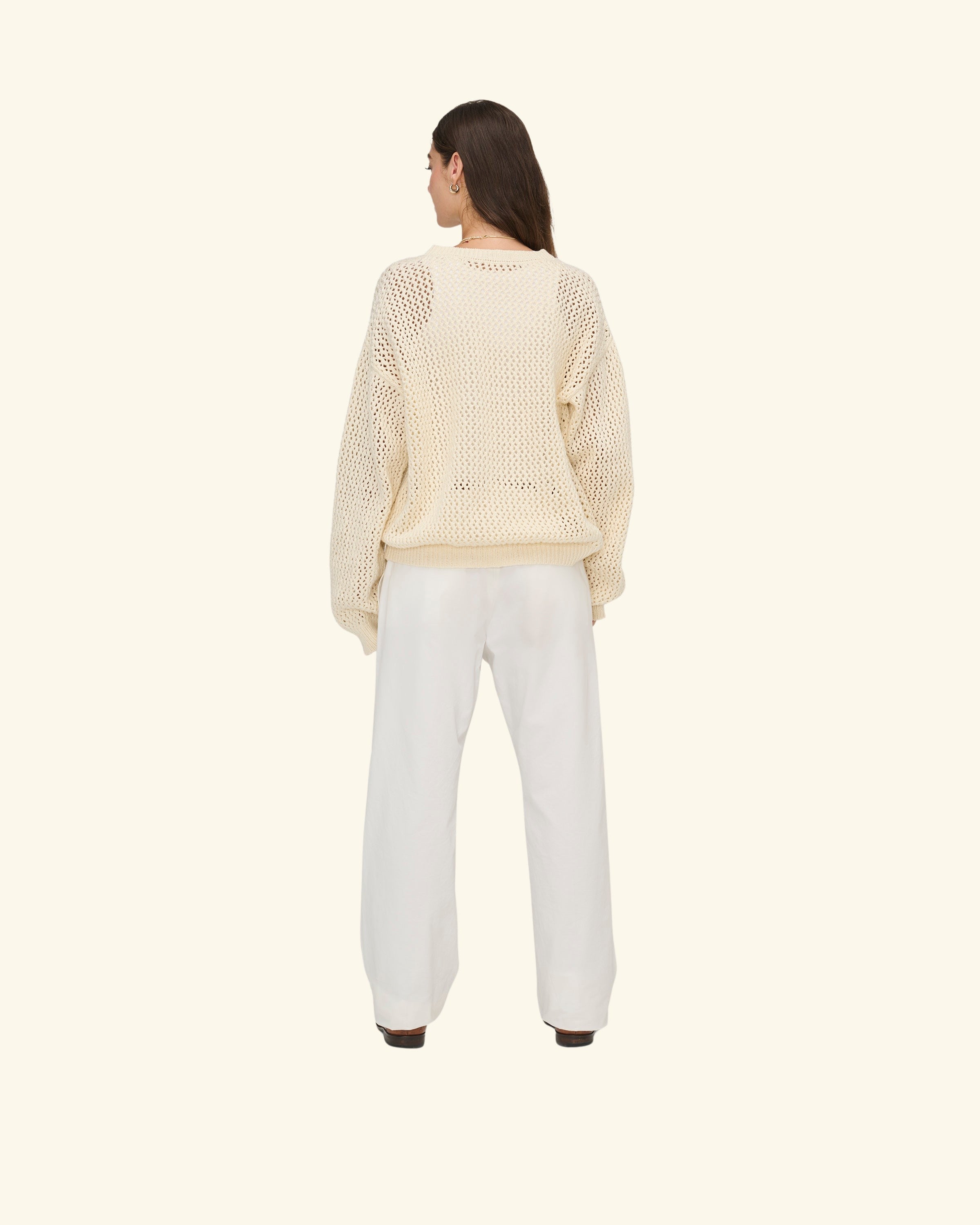 Knit Western Crew (Cream)