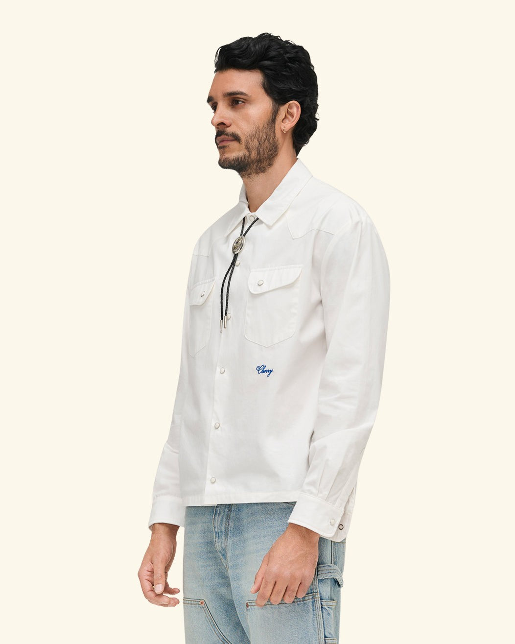 Poplin Western Shirt (White)