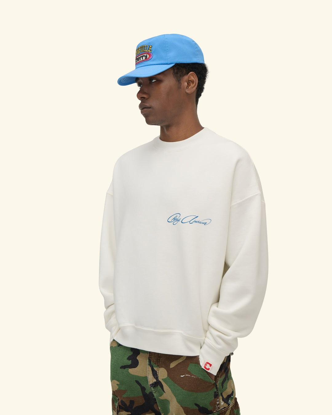 Cherry American Crewneck (Vintage White)