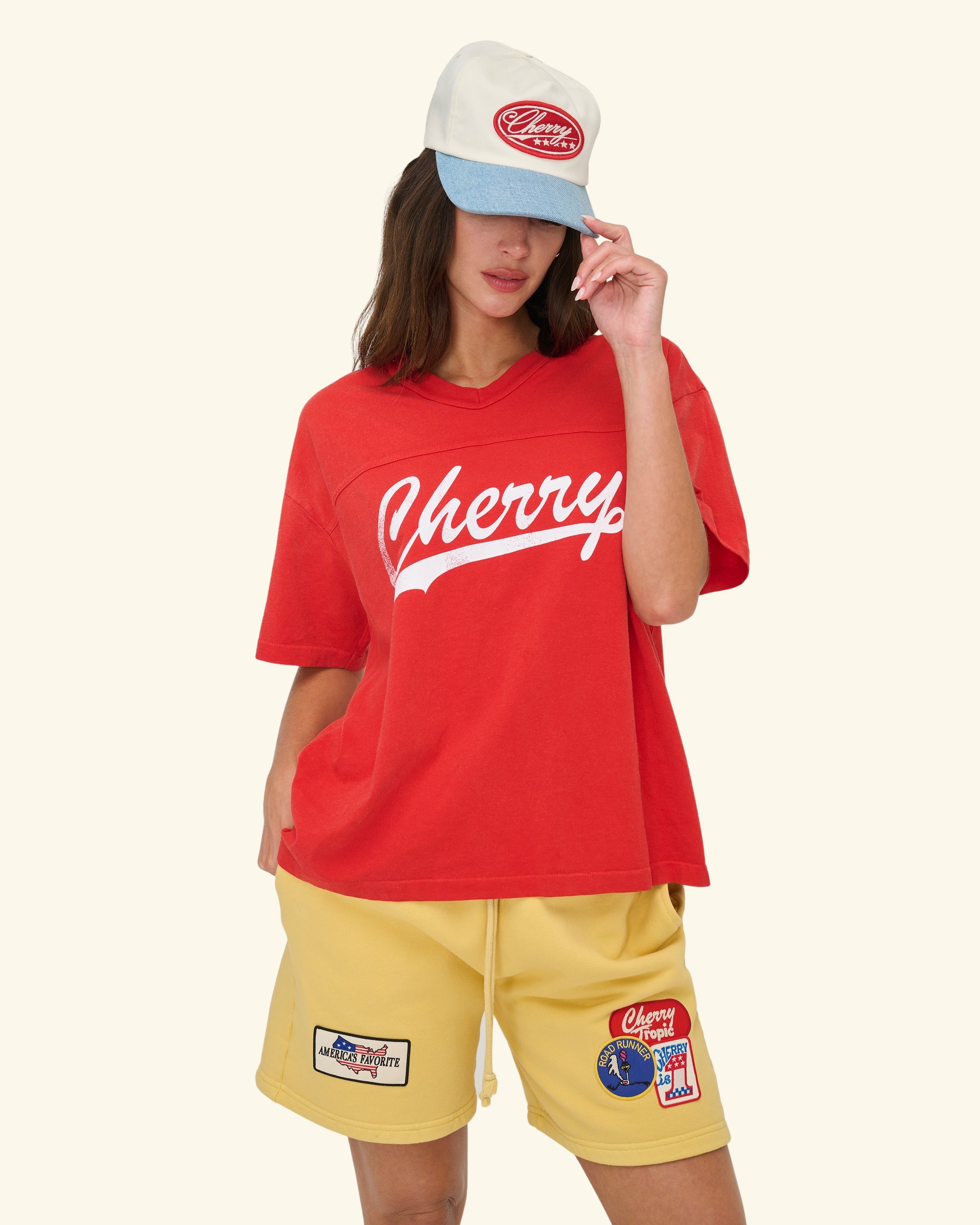 Five Star 5 Panel Hat (White/Denim)