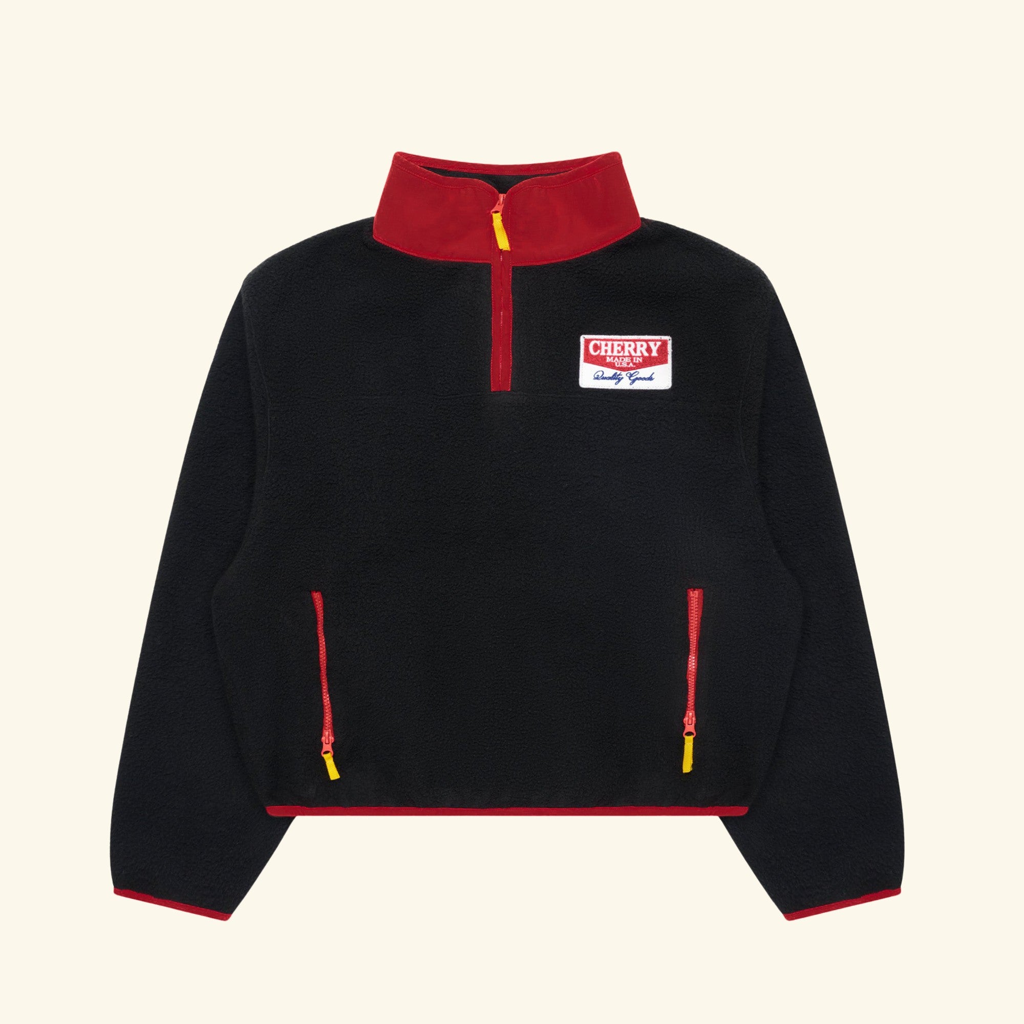 Racing Half Zip Fleece (Black/Red)