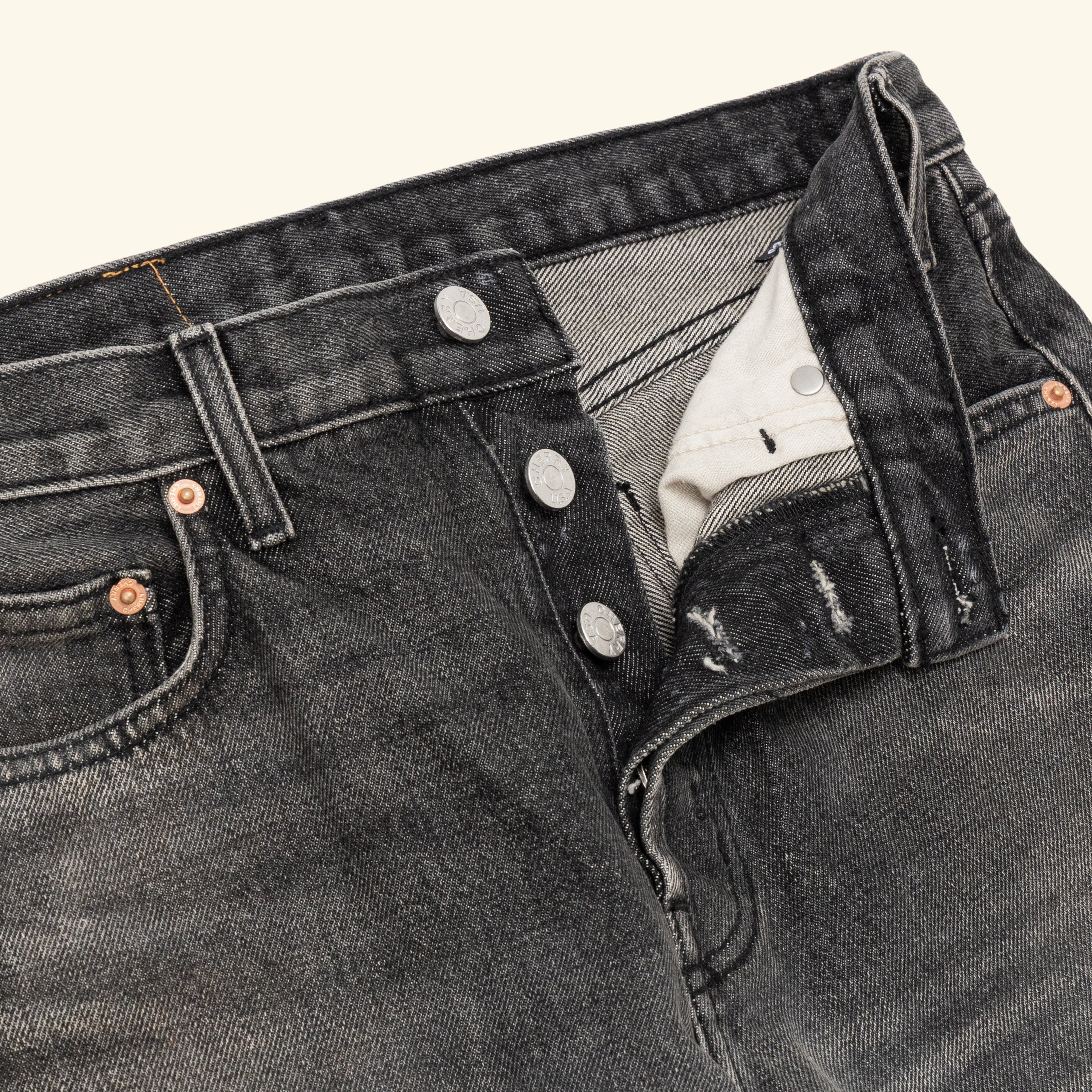 Straight Leg 5 Pocket Denim (Black)