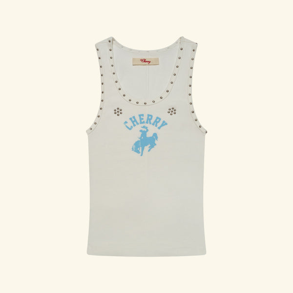 Women's Studded Tank Top (White) – CHERRY LA