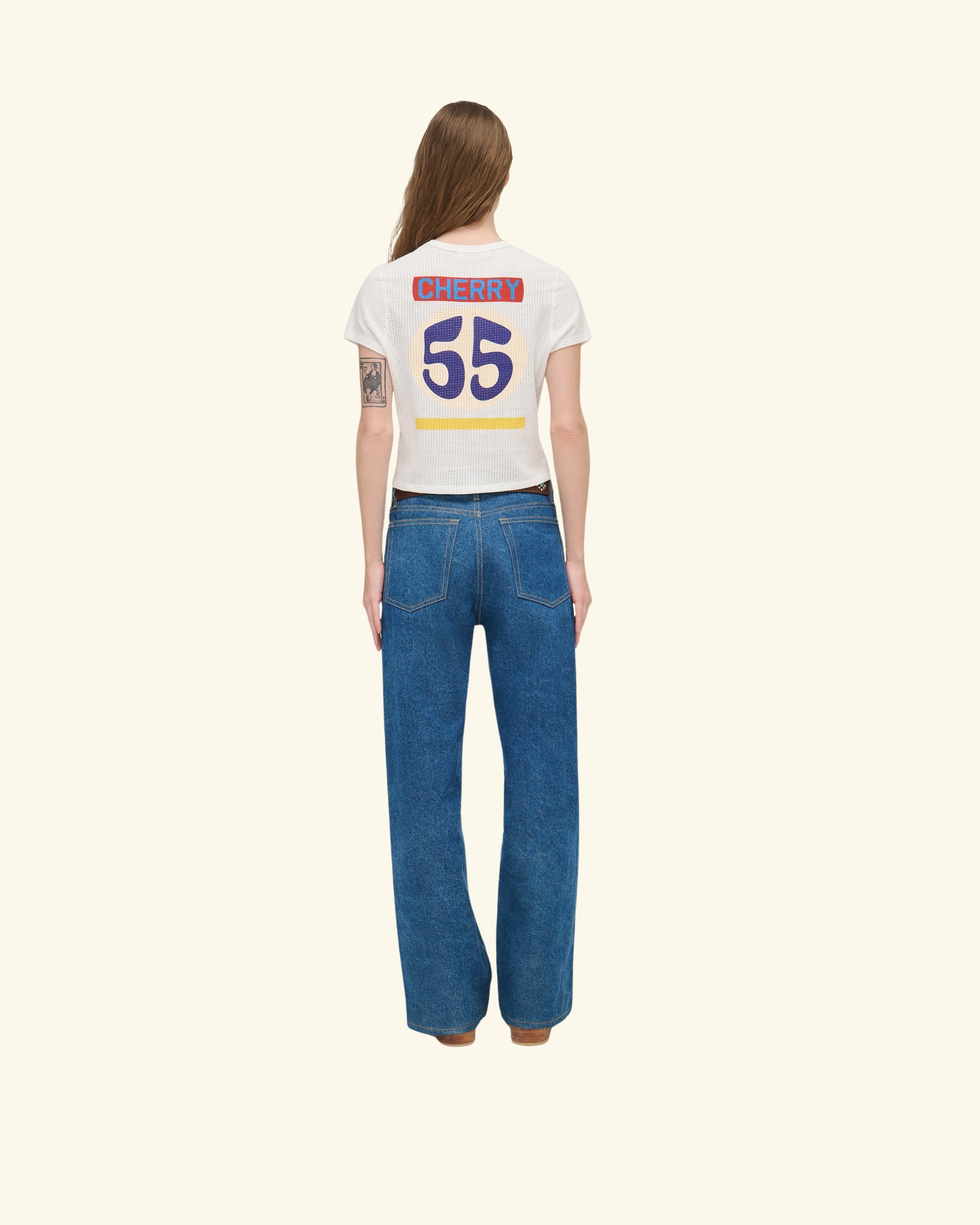Vanson Mesh Baby Tee (Vintage White) – CHERRY LA