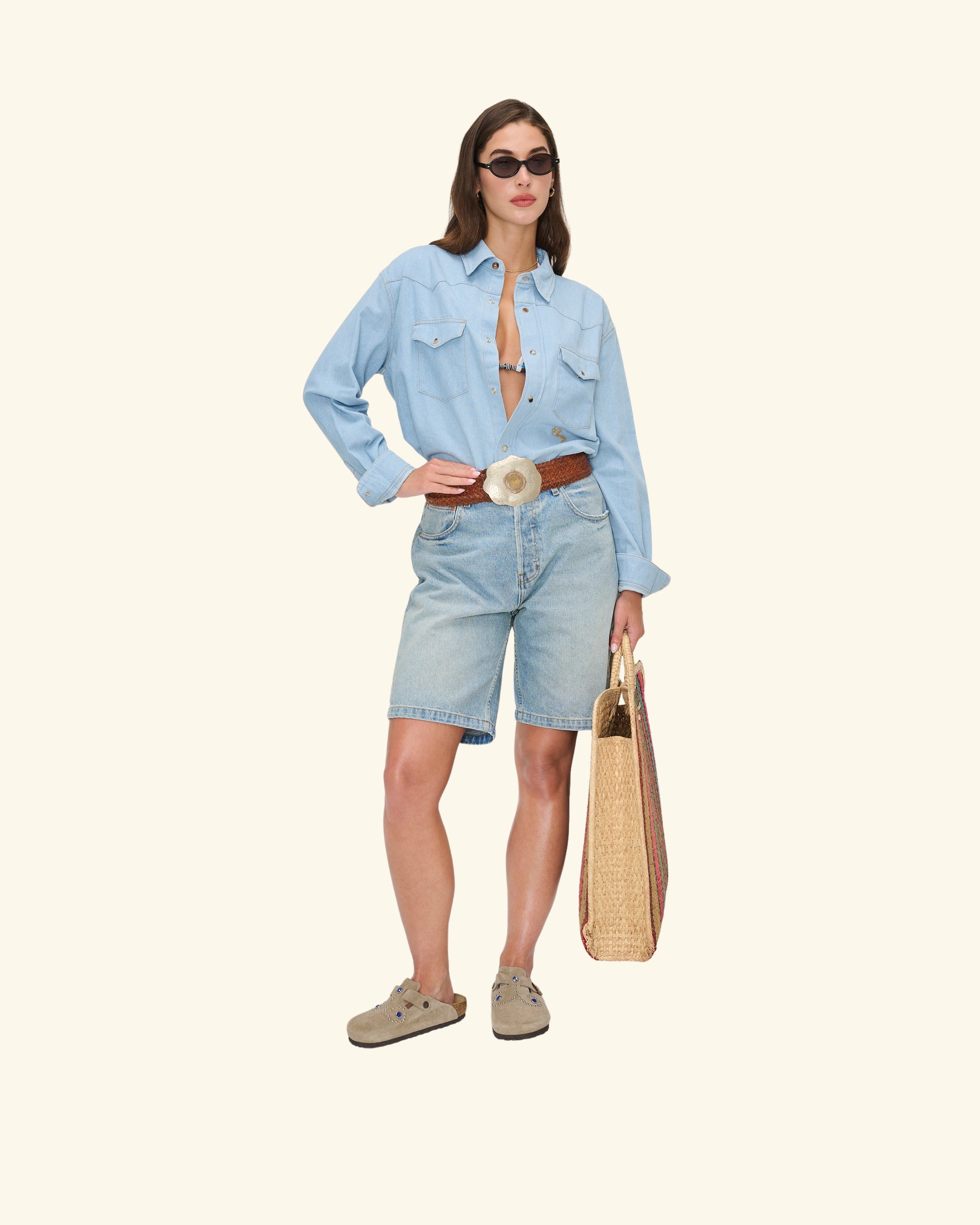 Denim Shorts (Light Wash)