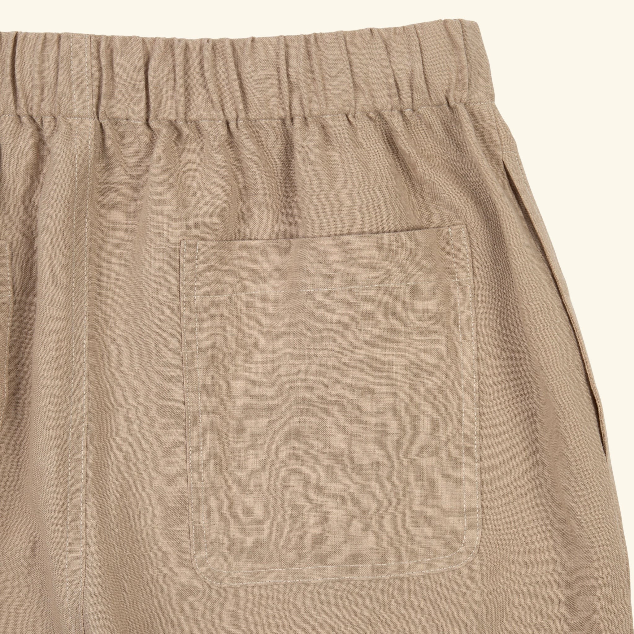 Linen Beach Pants (Beige)