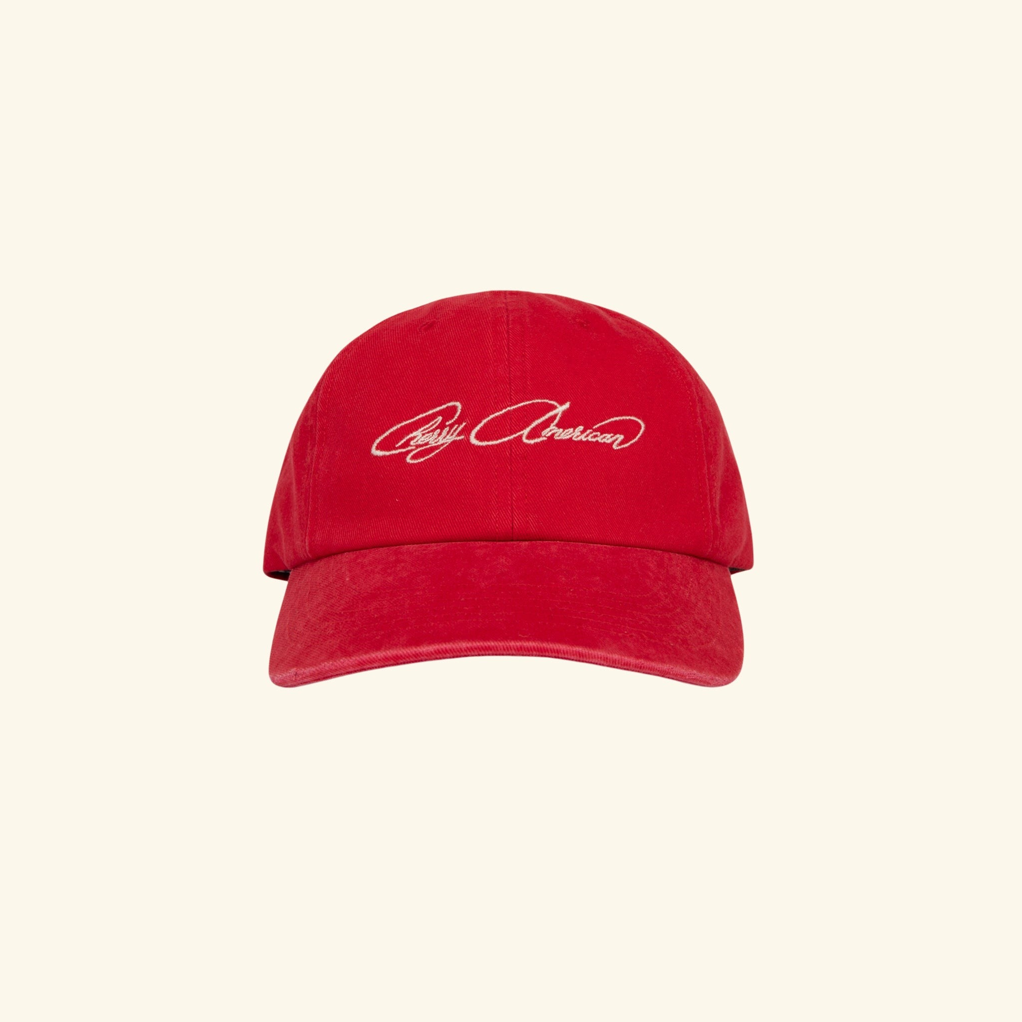 Cherry American Unstructured Hat (Red)