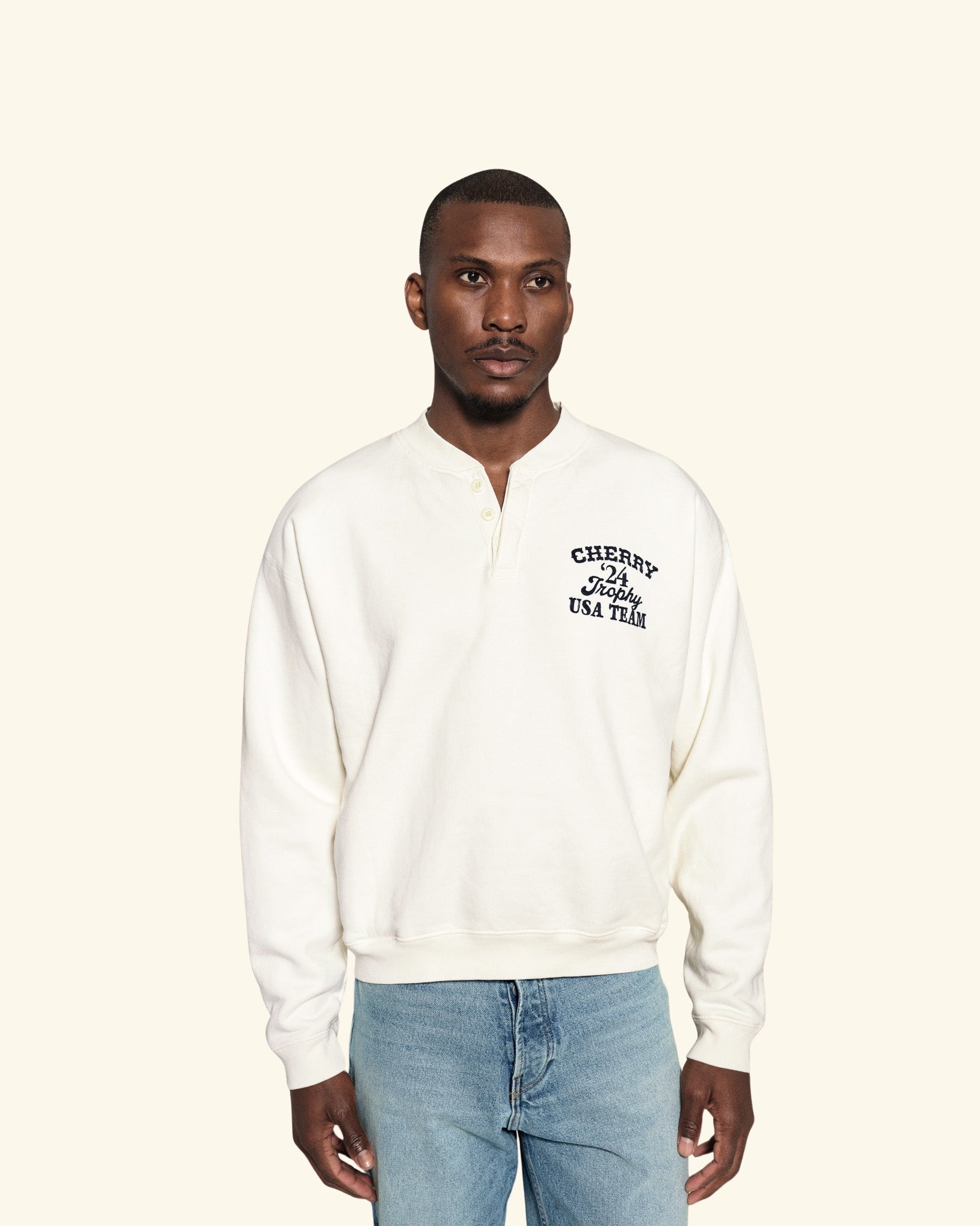 Trophy Henley Crewneck