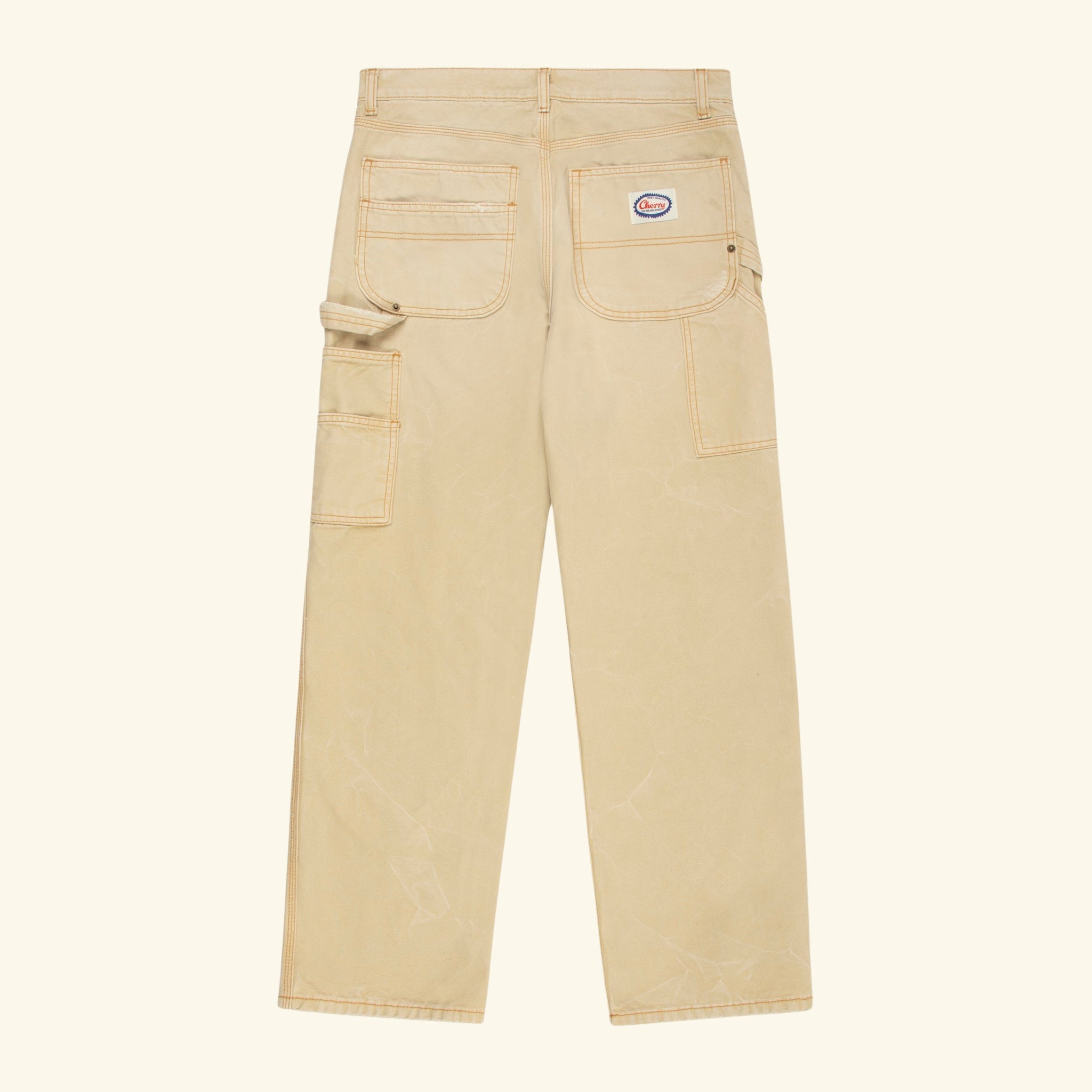 Wide Leg Carpenter Pants (Sun Faded Beige) – CHERRY LA