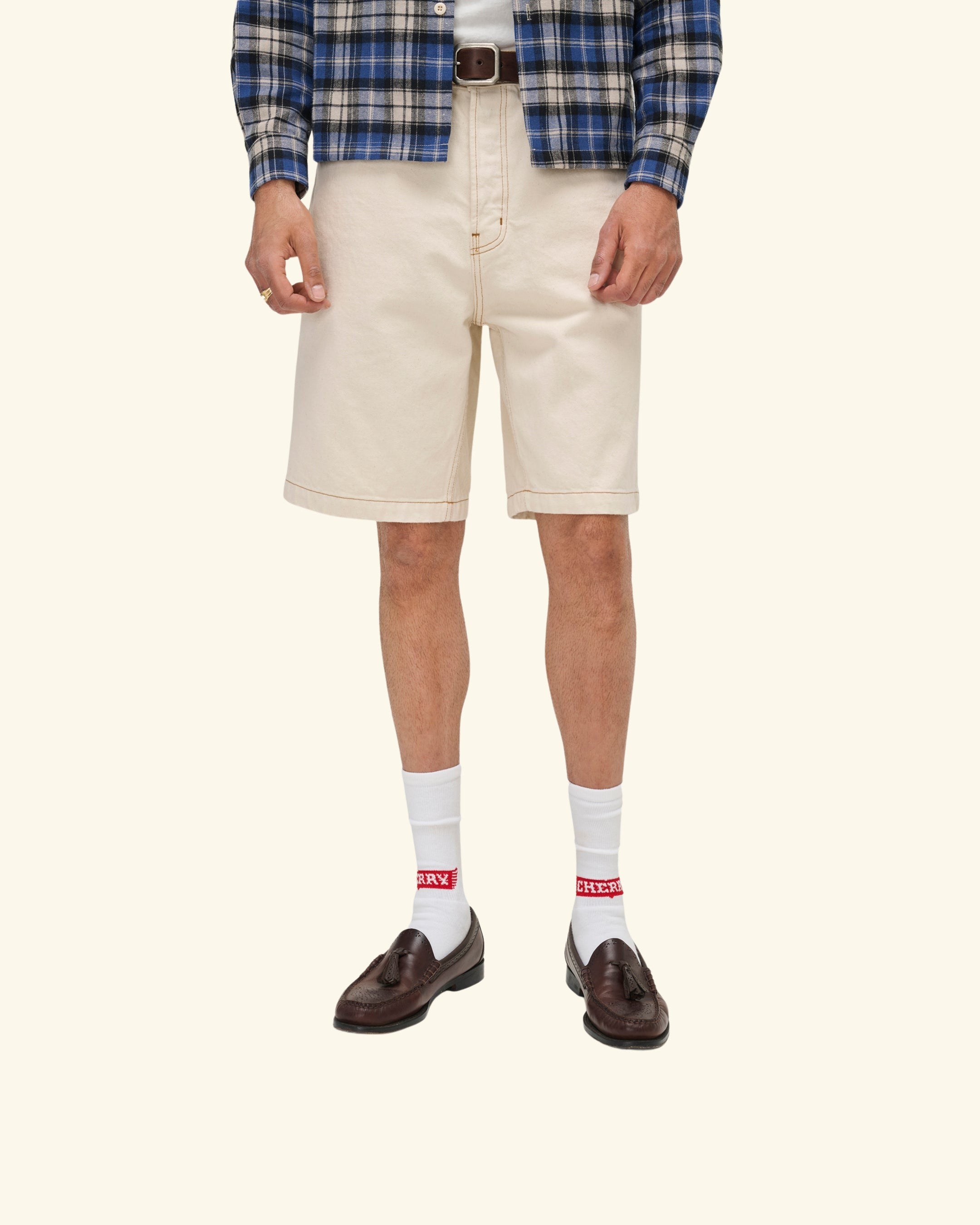 5 Pocket Twill Jorts (Ecru)