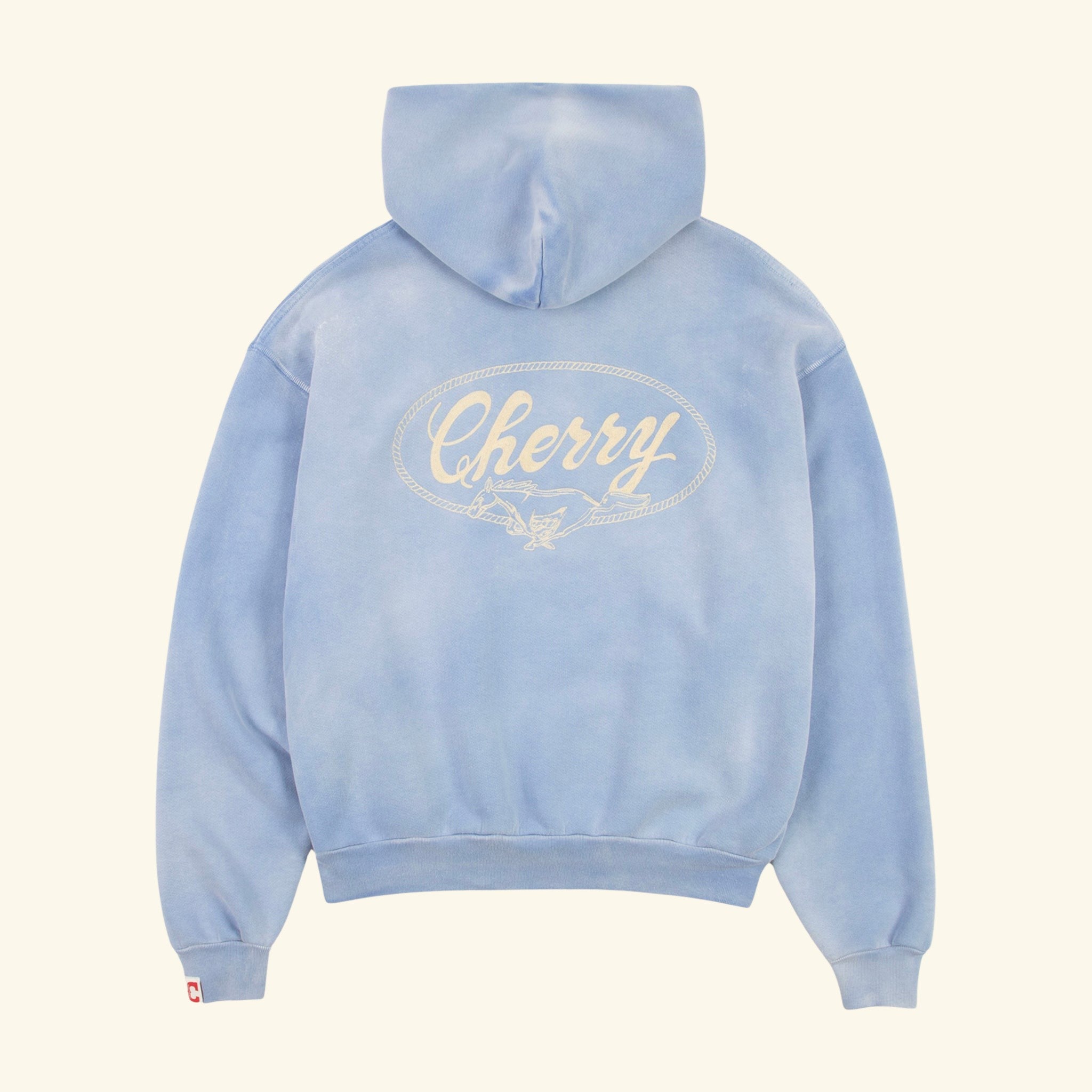 Horse Power Hoodie (Sun Faded Blue)