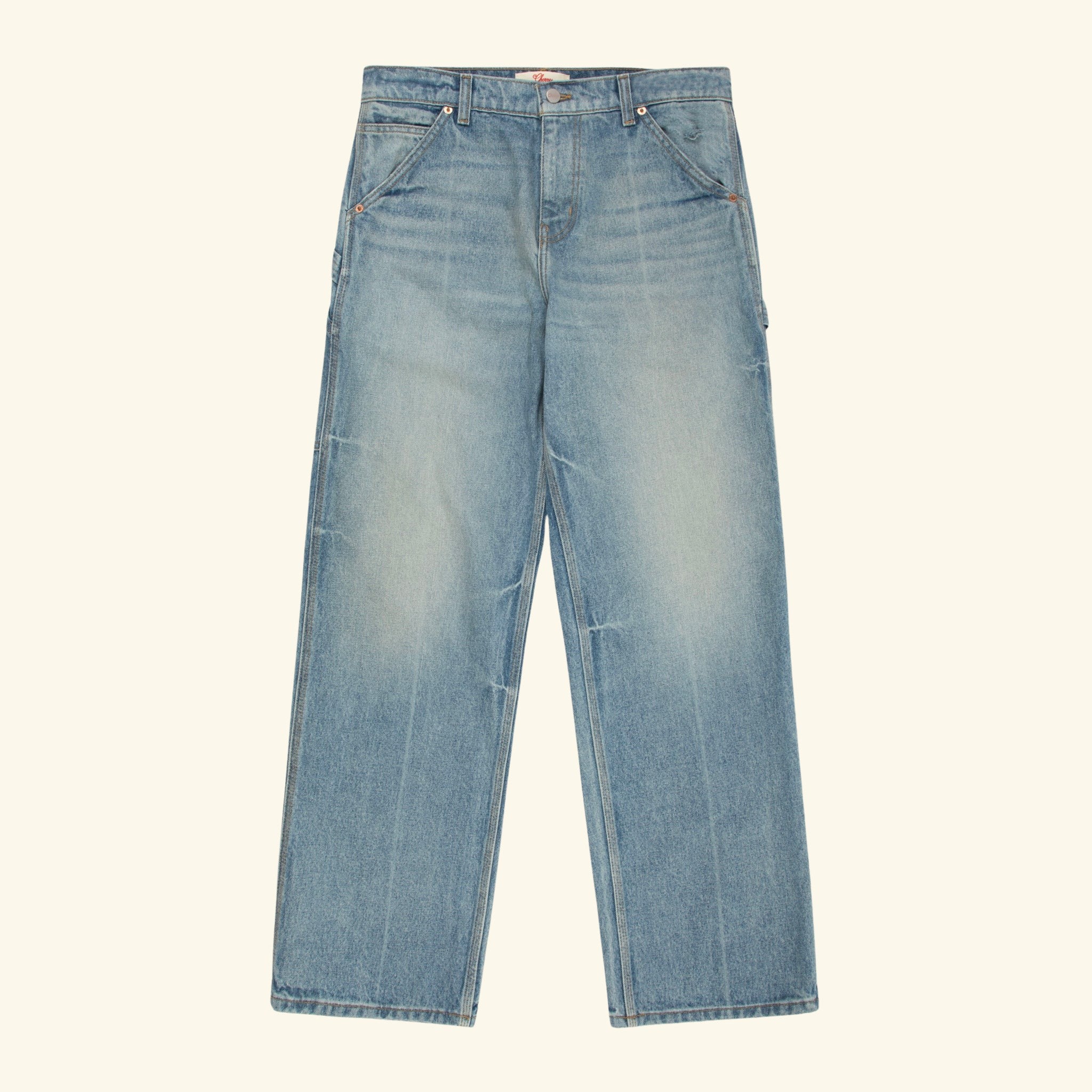 Wide Leg Carpenter Pants (Indigo Light Wash)