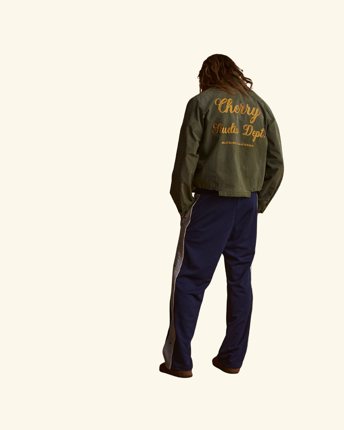 Studded Track Pants (Navy)