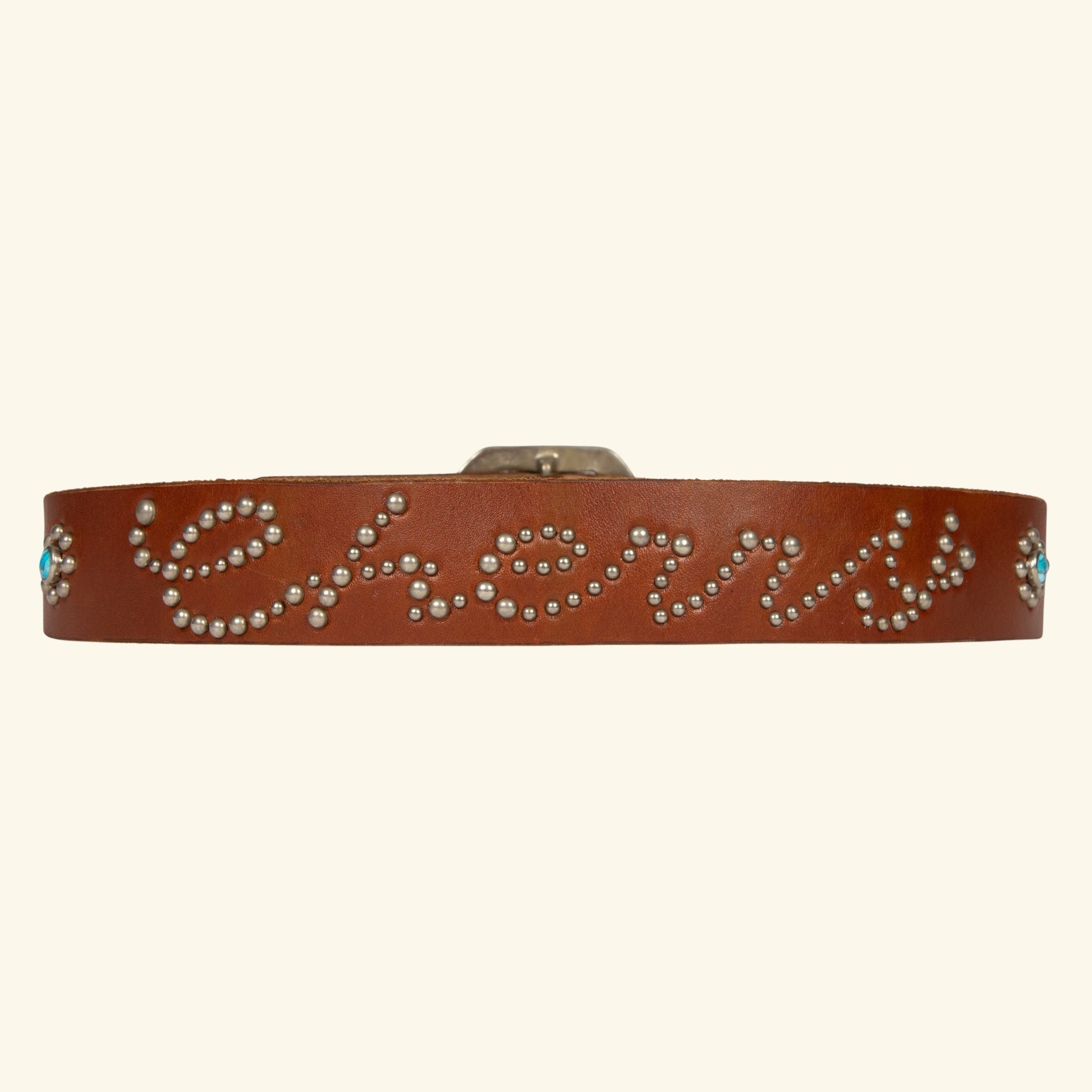 Cherry Studded Leather Belt