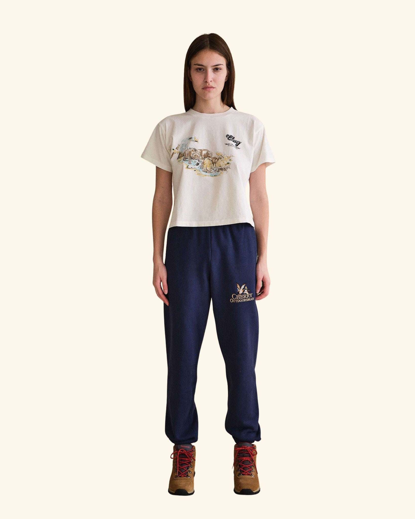 Wilderness Boxy Baby Tee (White)