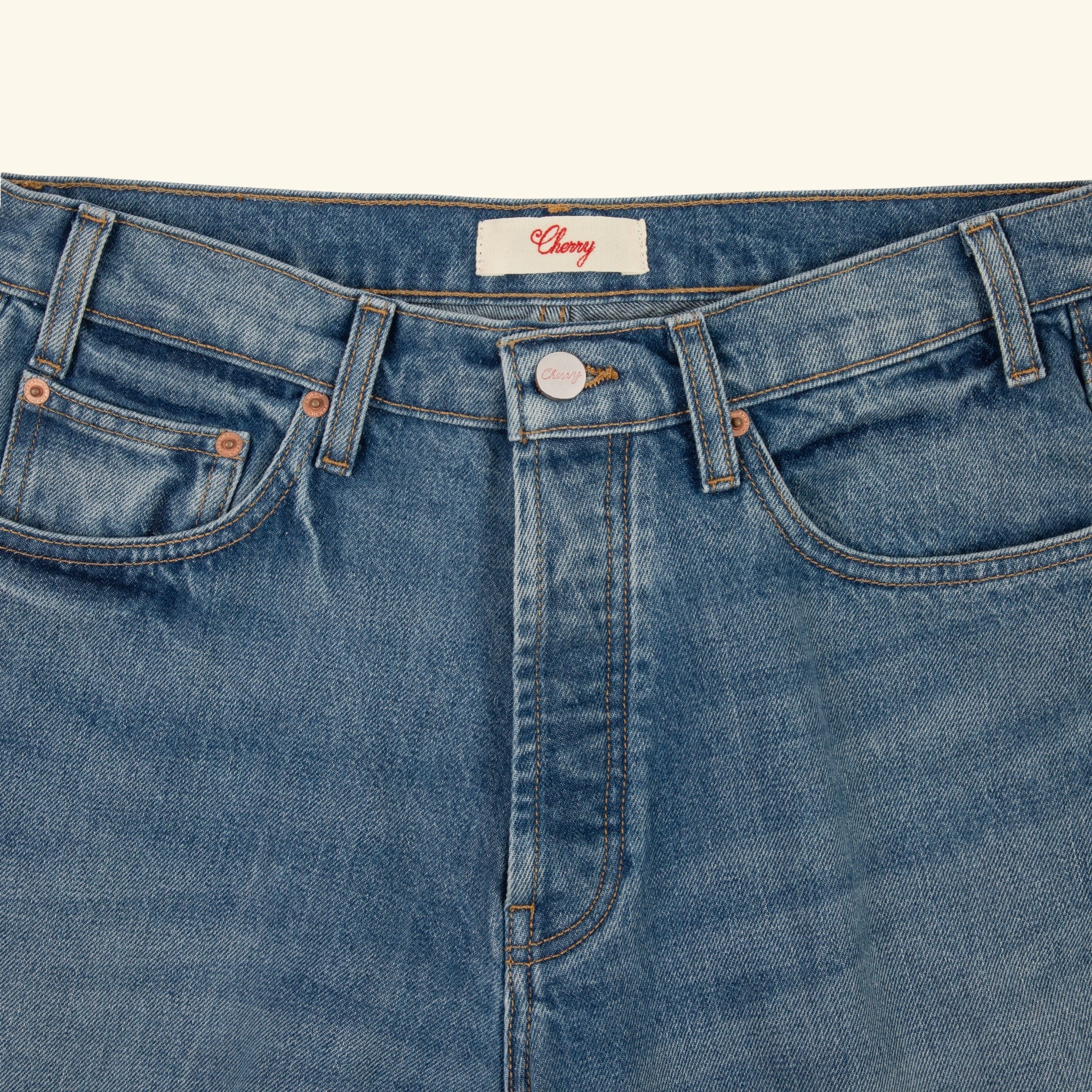 Wide Medium Cowboy Wash Jeans