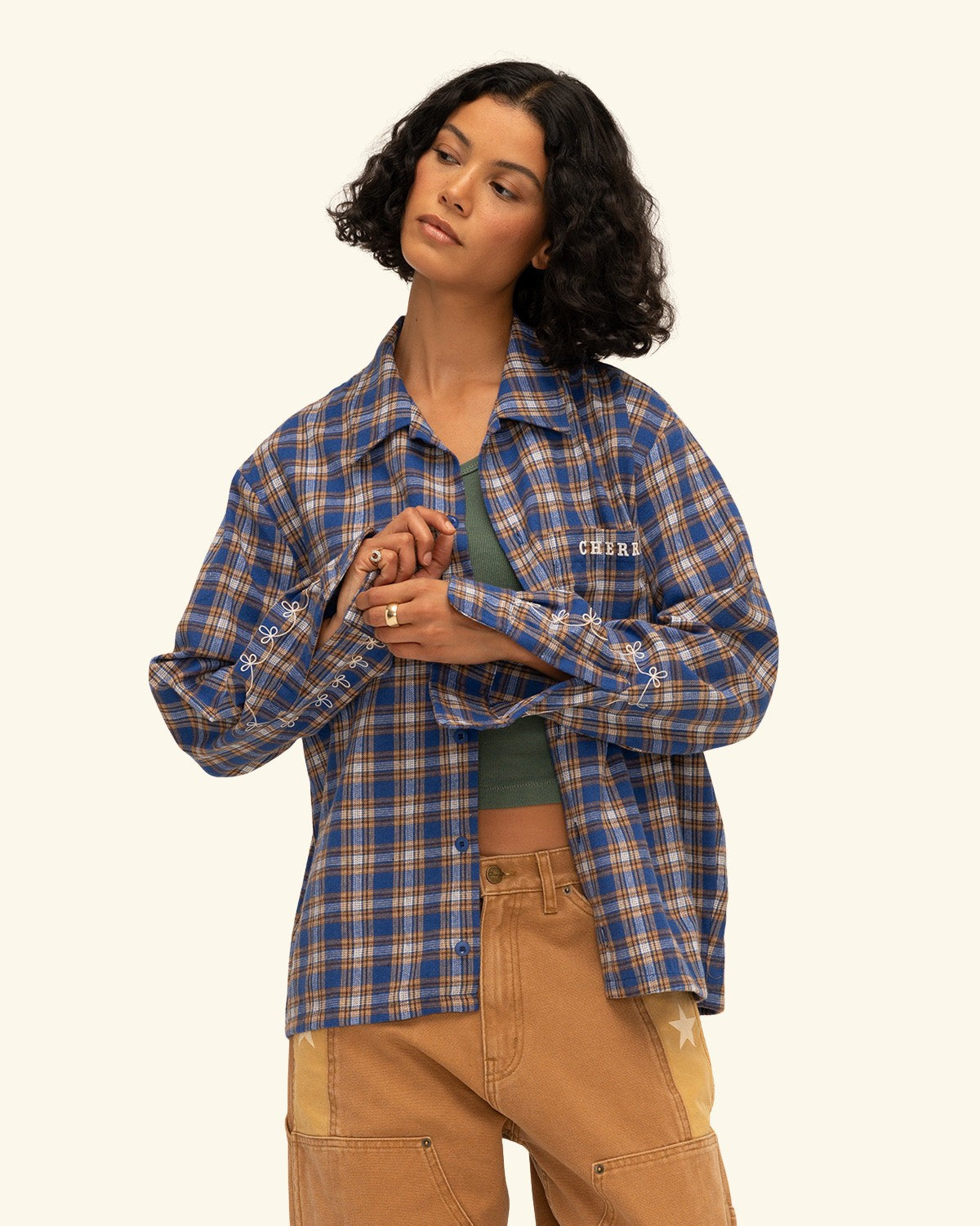 Western Boxy Plaid Shirt