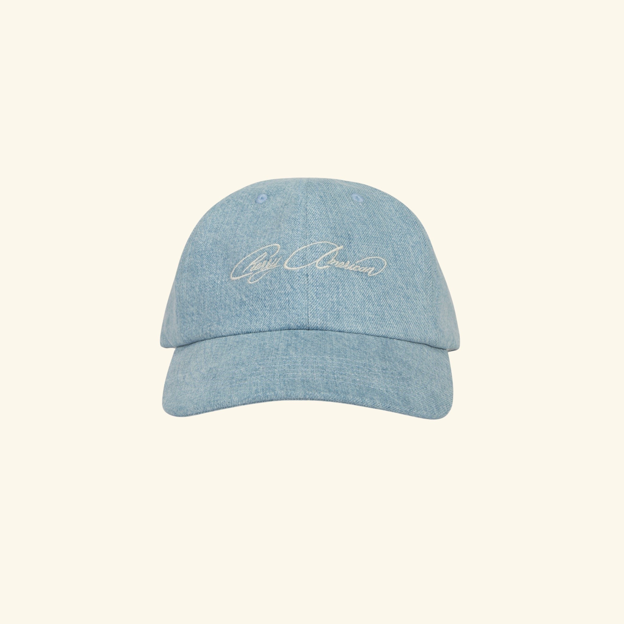 Cherry American Unstructured Hat (Denim)