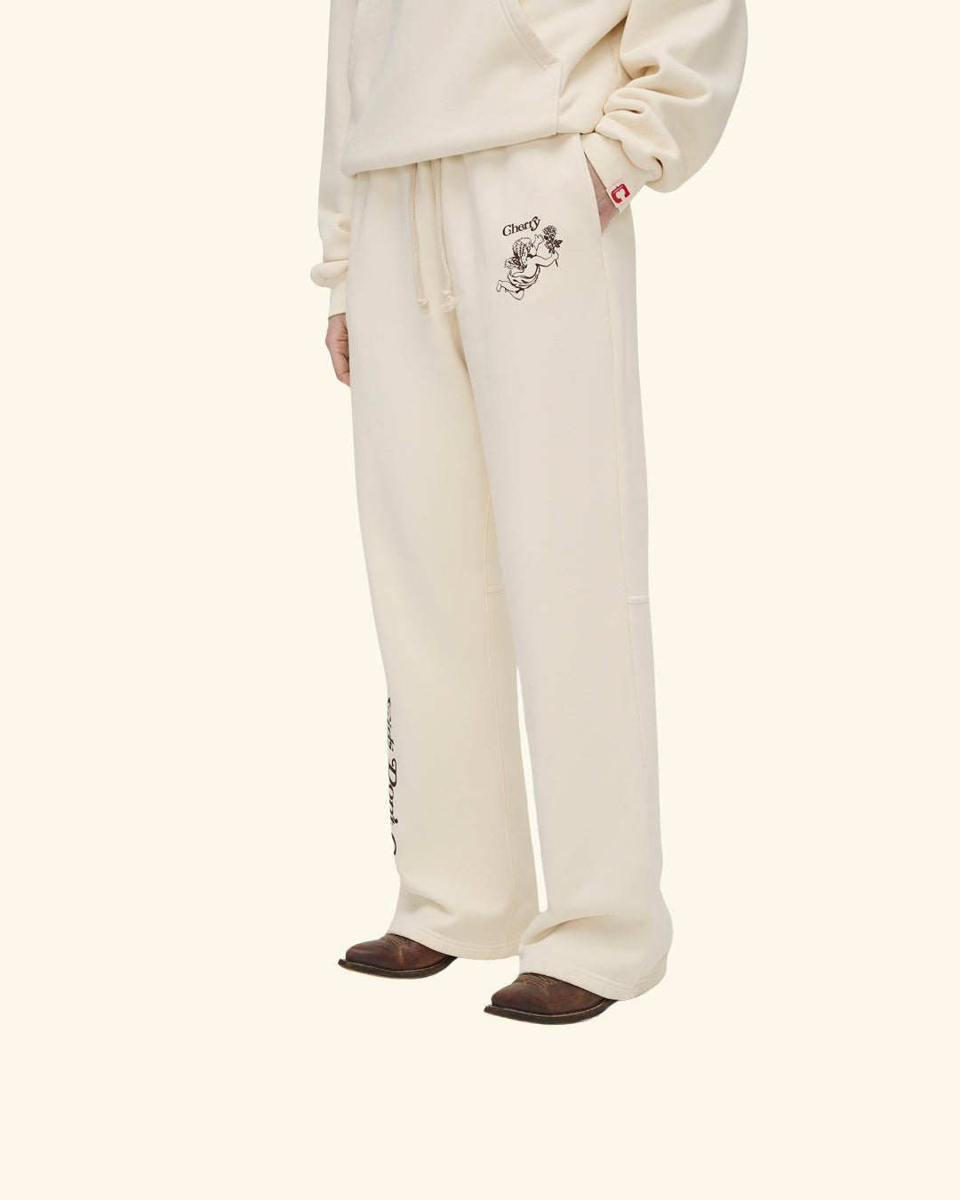 Cherry x GDC Angel Men's Sweatpants (Cream)