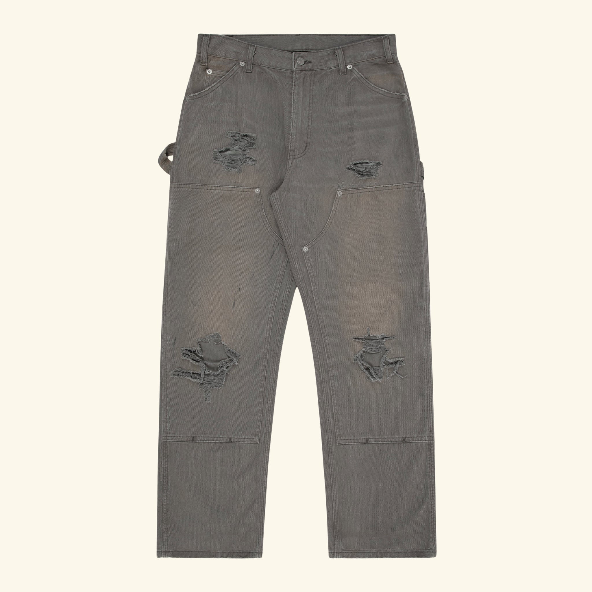 パンツ FI - Distressed Double Knee / L-Gray DISTRESSED DOUBLE KNEE PANT [ FIFTH ] - spares