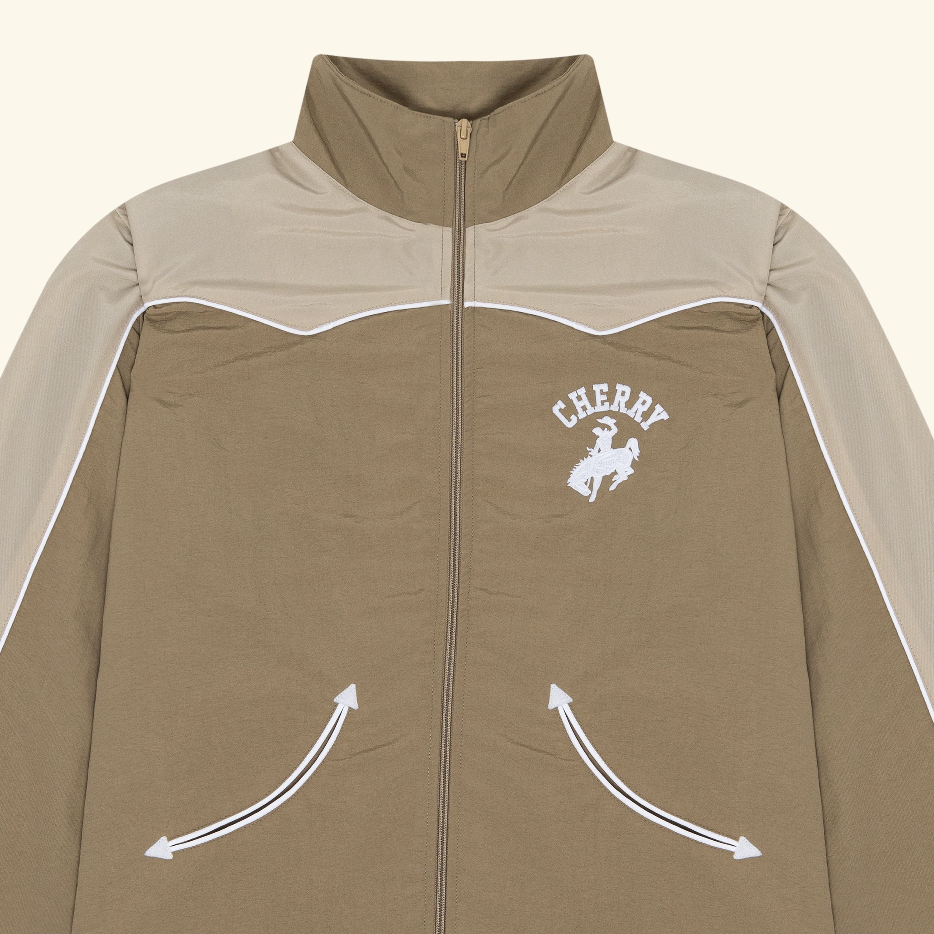 Western Track Jacket (Khaki) – CHERRY LA
