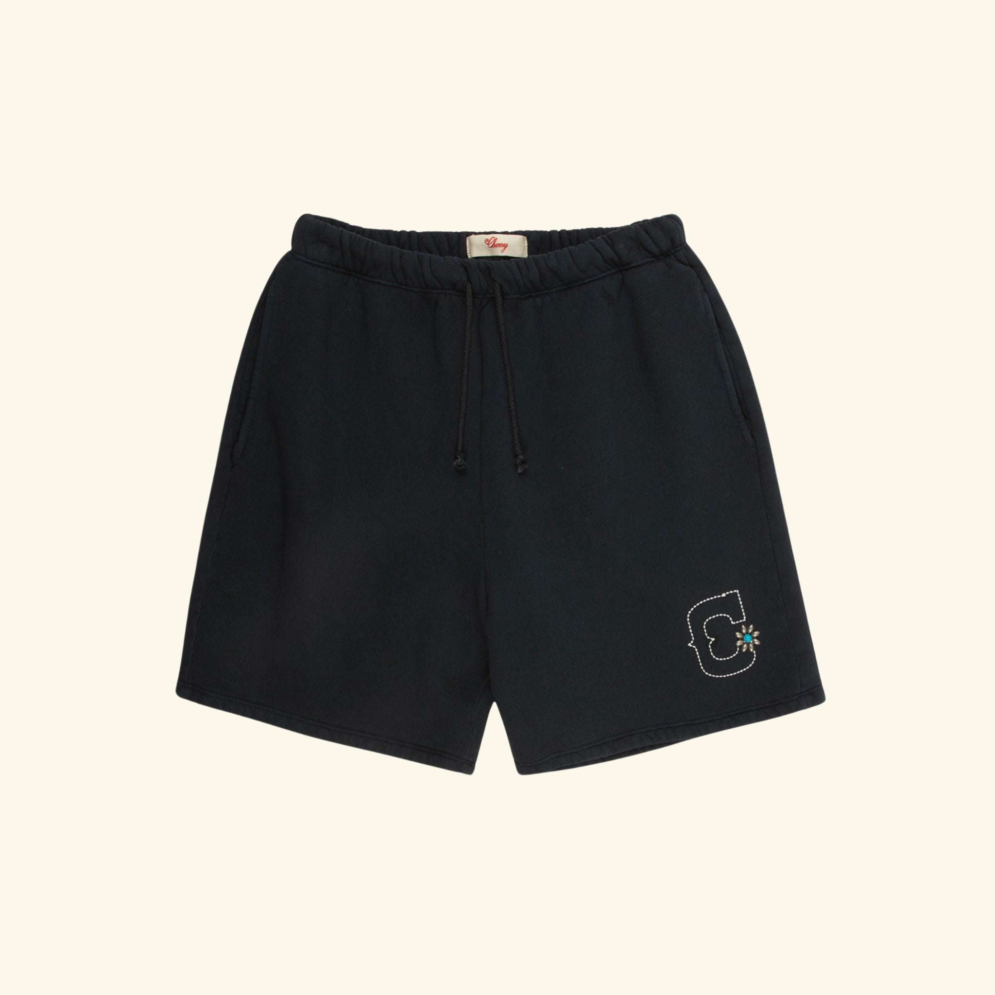 Studded Sweatshorts (Vintage Black)