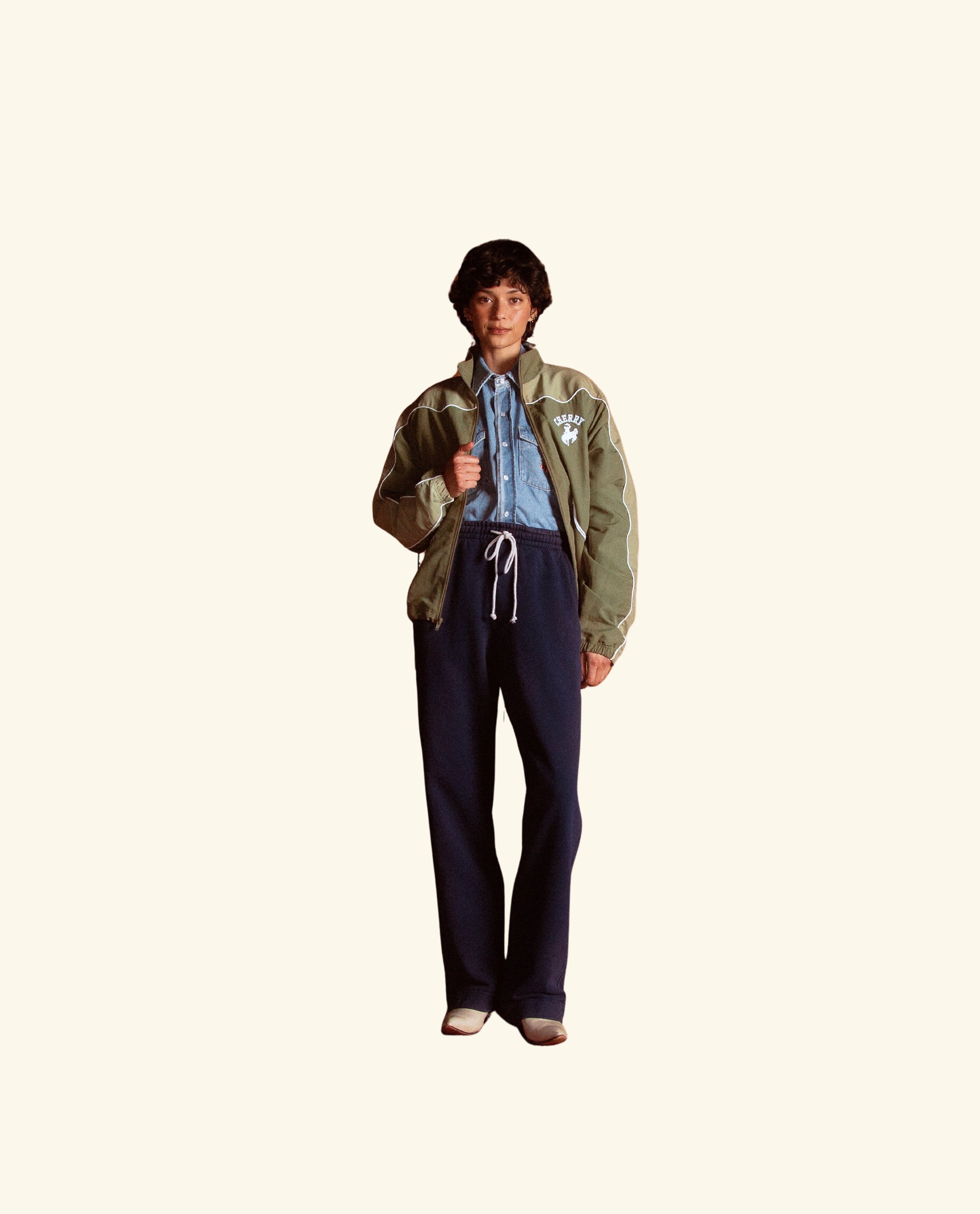 Western Track Jacket (Olive) – CHERRY LA