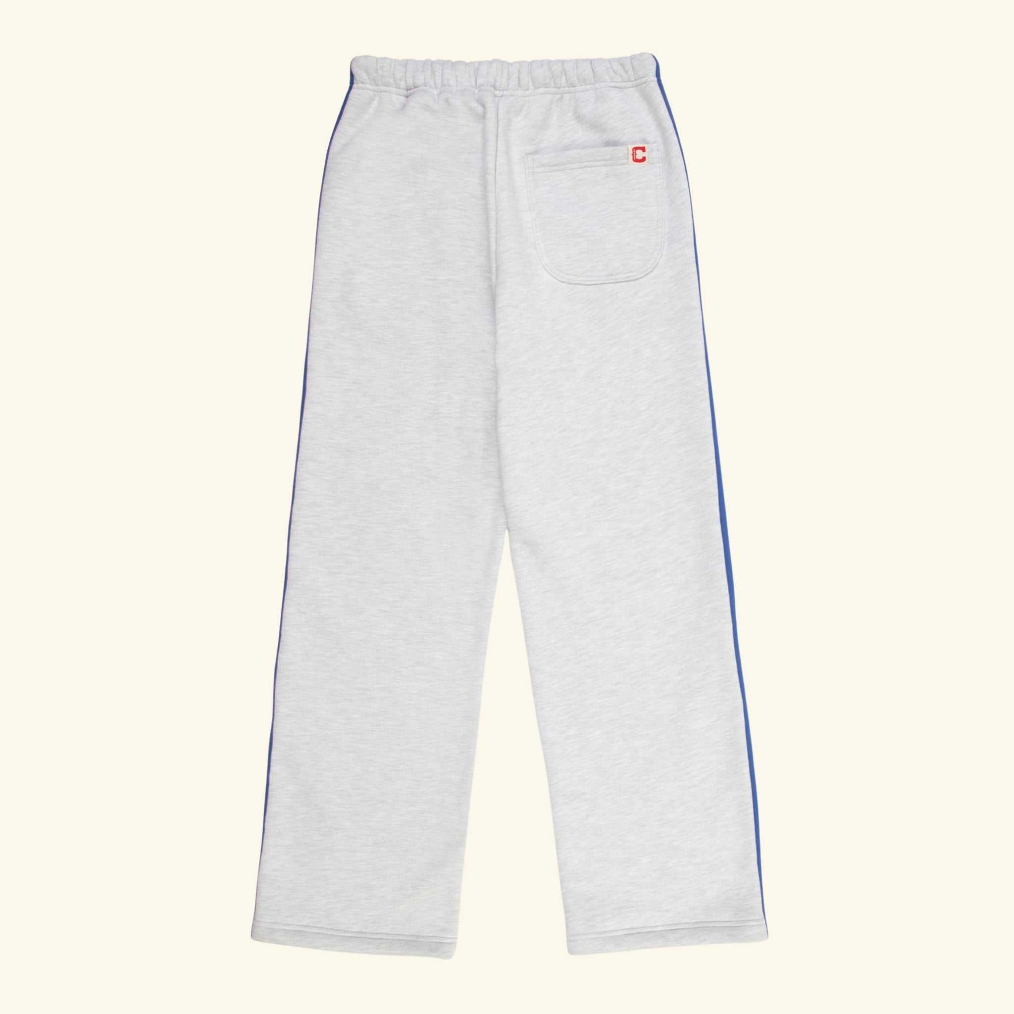 Striped Applique Parachute Sweatpants (Heather Grey)