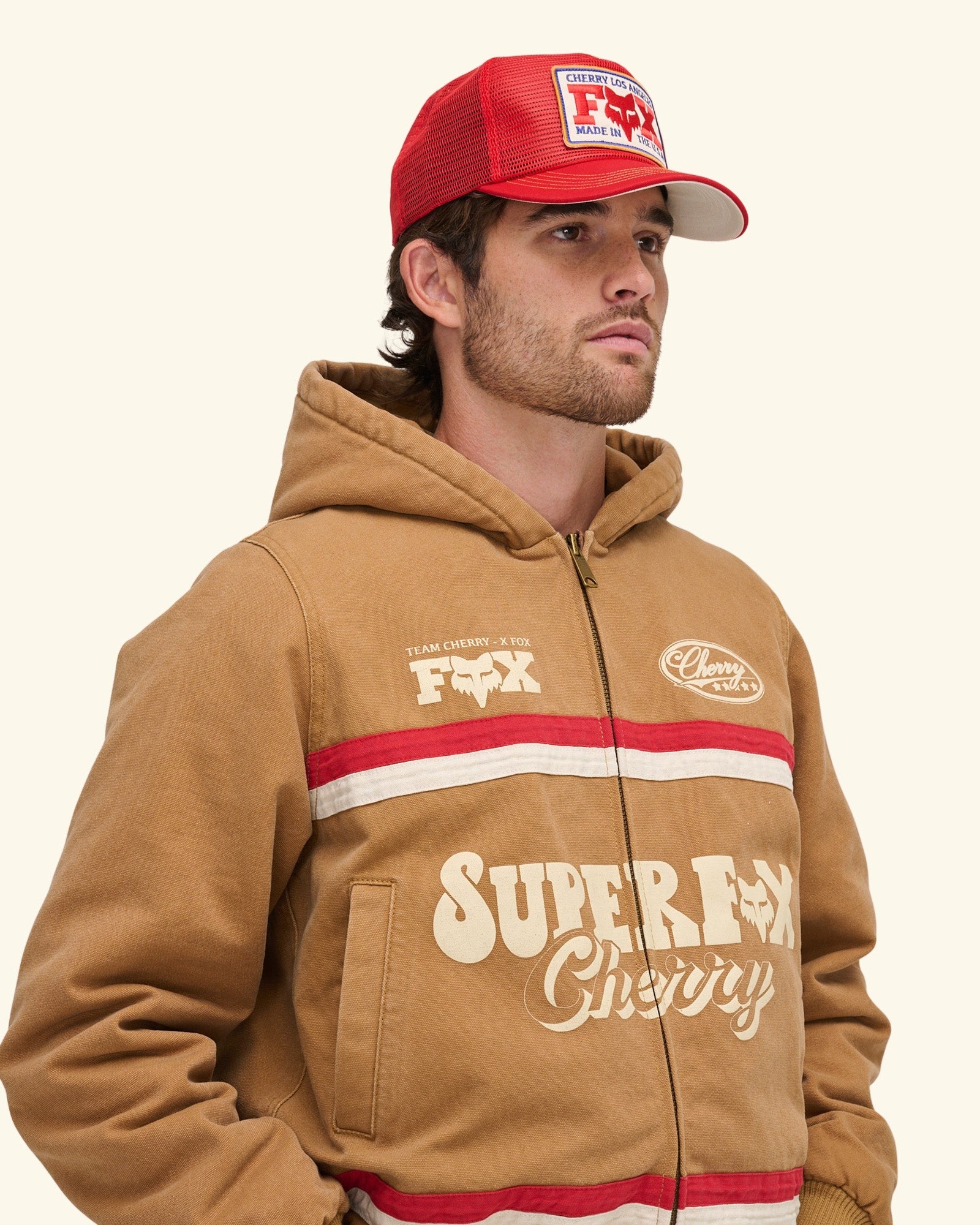 Fox X Cherry Mesh Trucker Hat