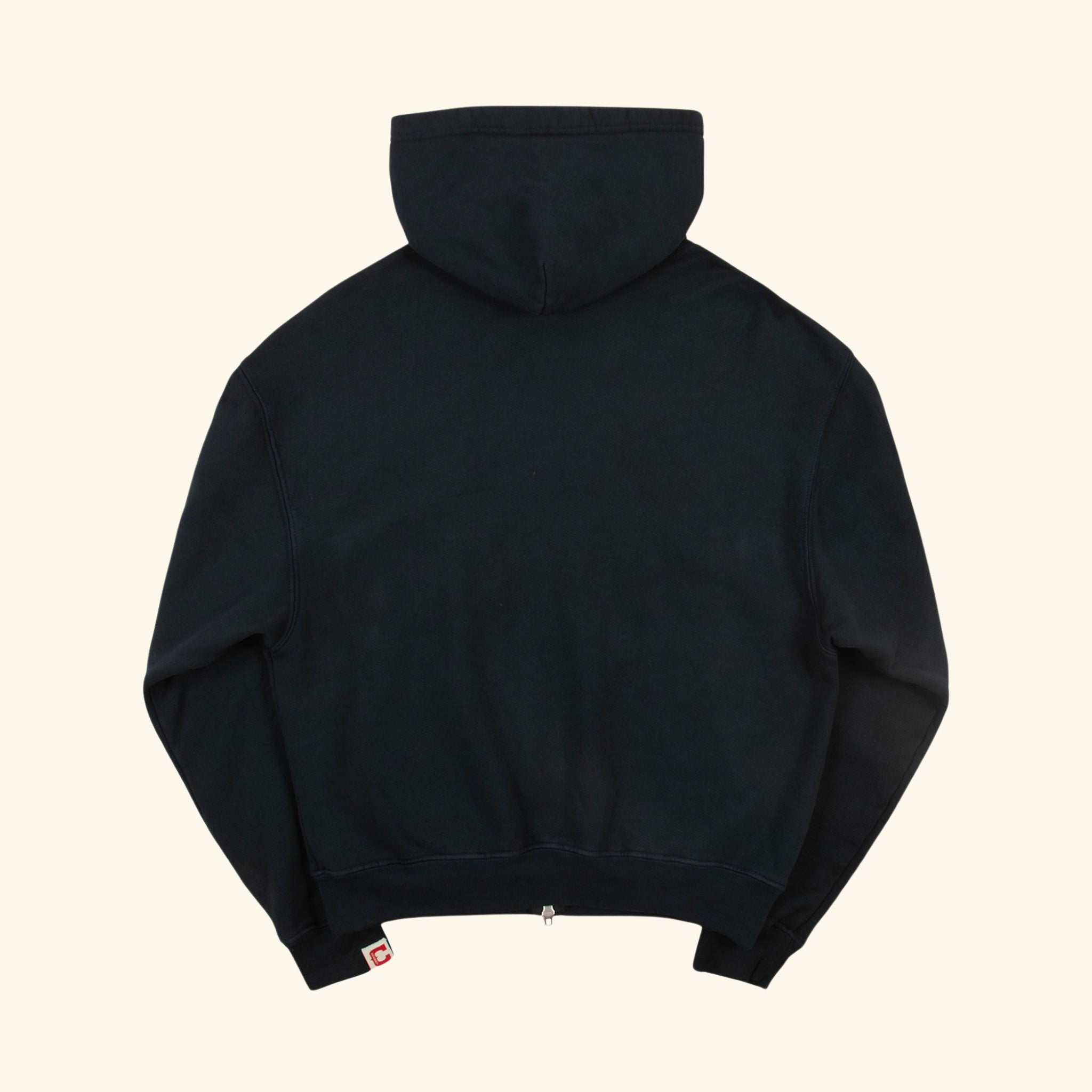 Studded Zip Up Hoodie (Vintage Black)