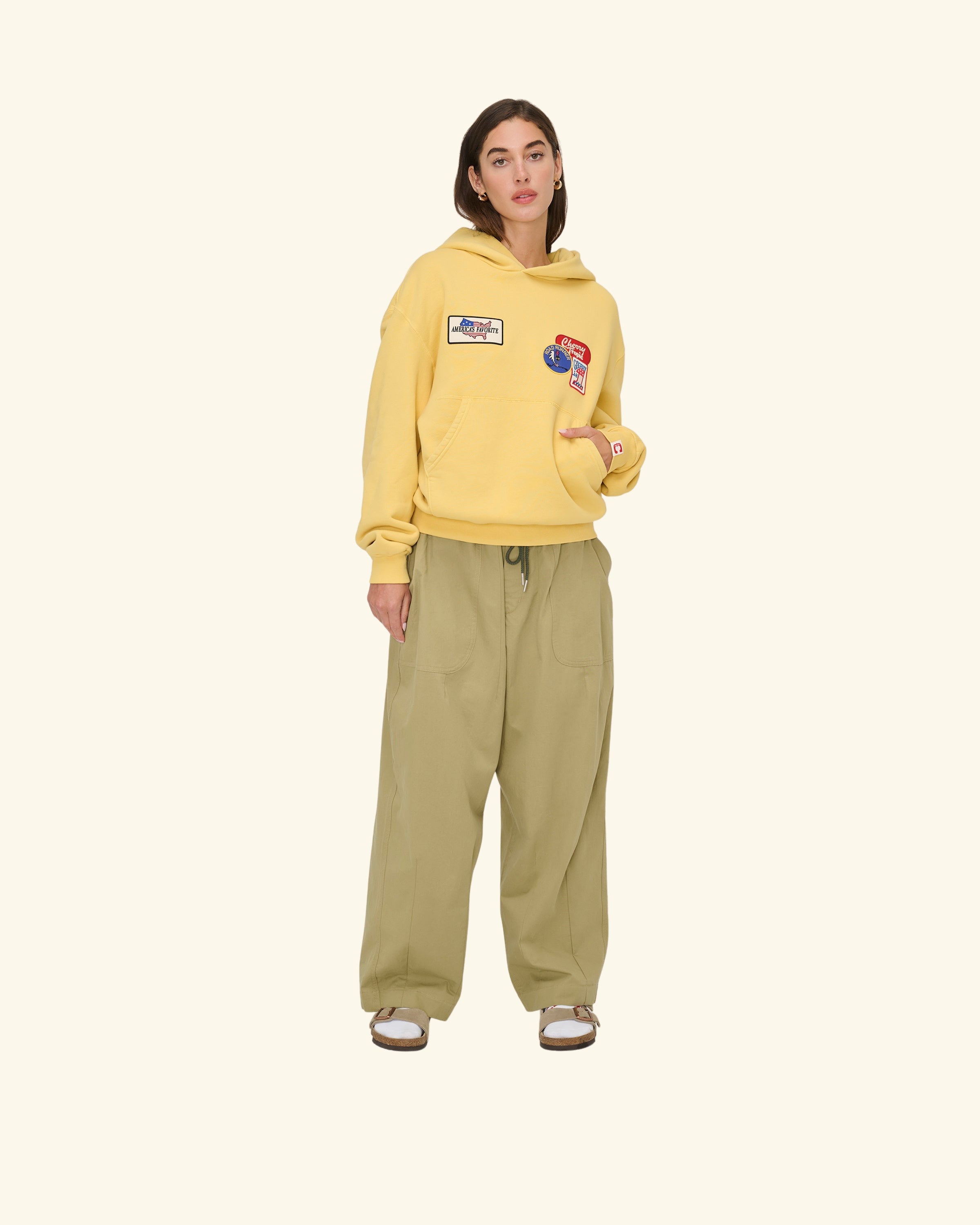 Patchwork Hoodie (Butter Yellow)