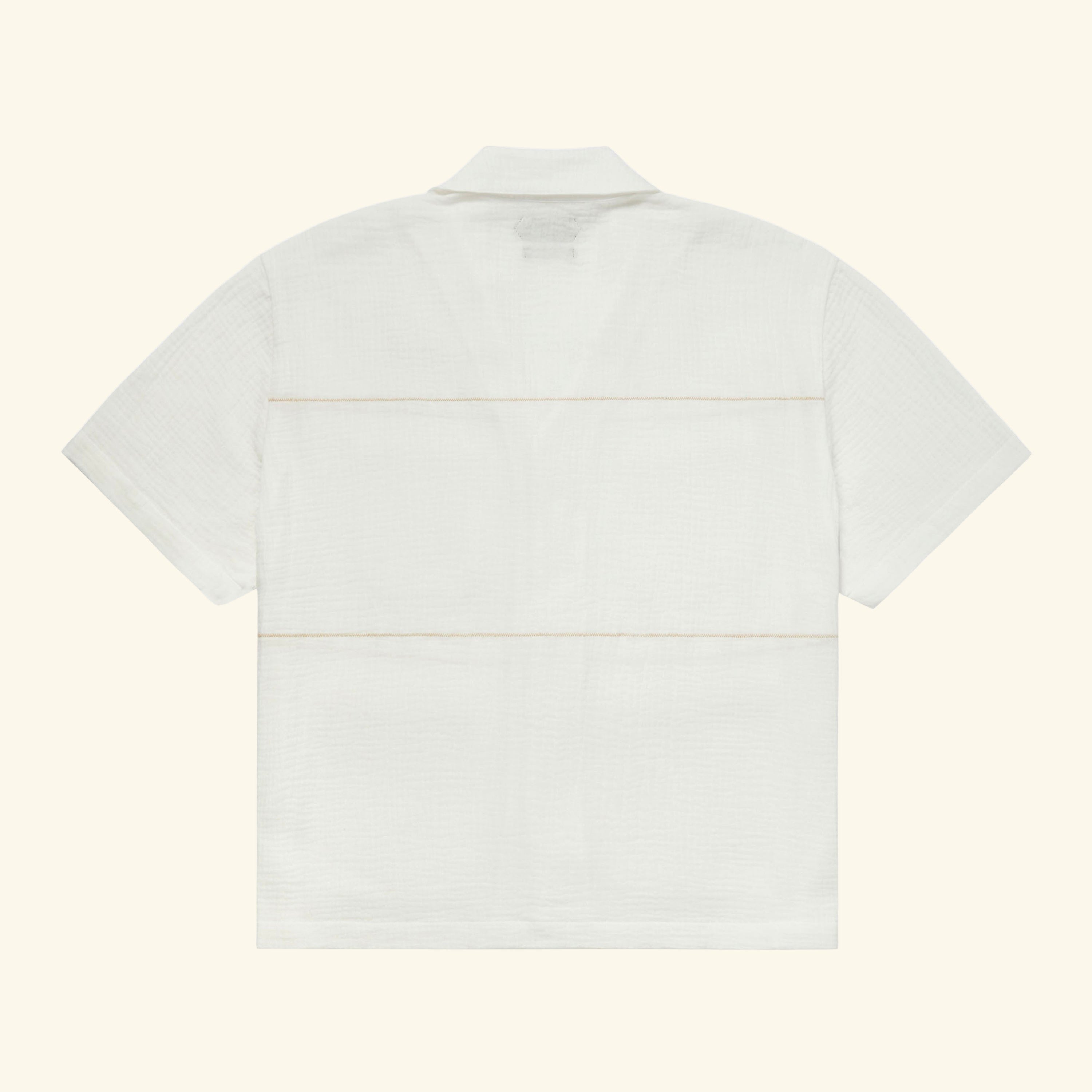 Embroidered Vacation Shirt (White)