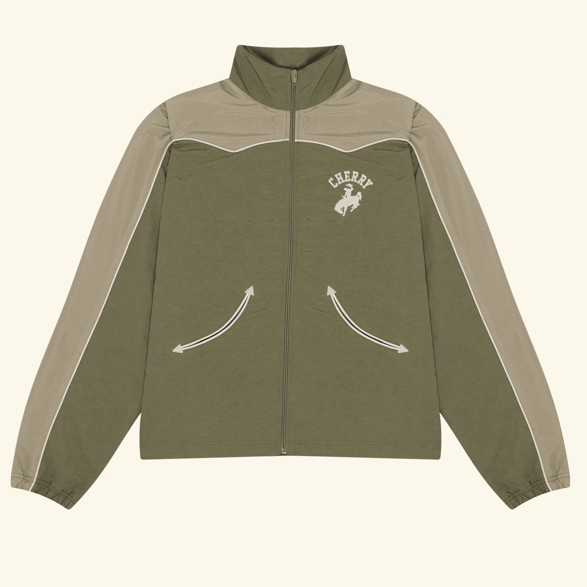 Western Track Jacket (Olive) – CHERRY LA