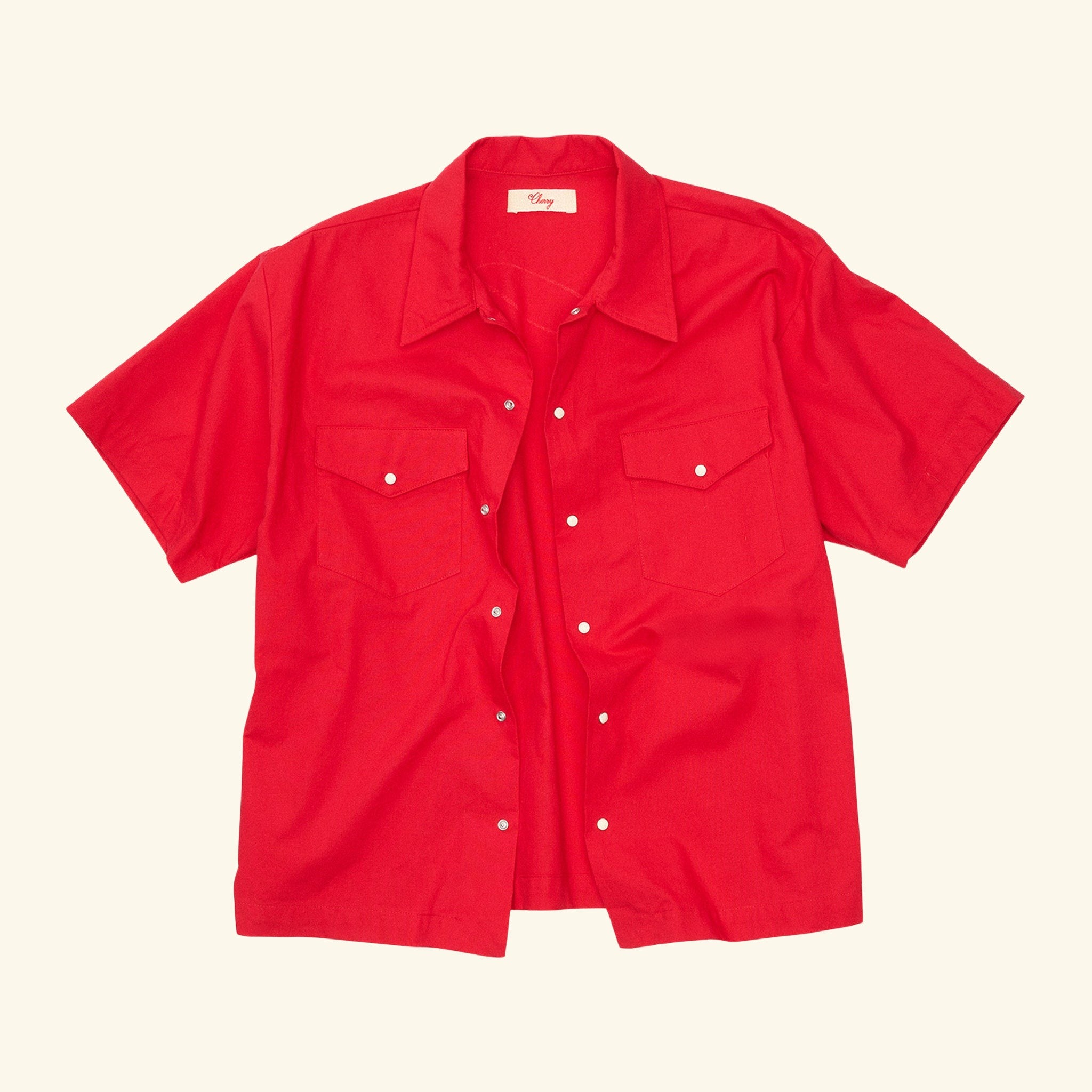 Western Twill Mechanic Shirt (Sun Faded Red)