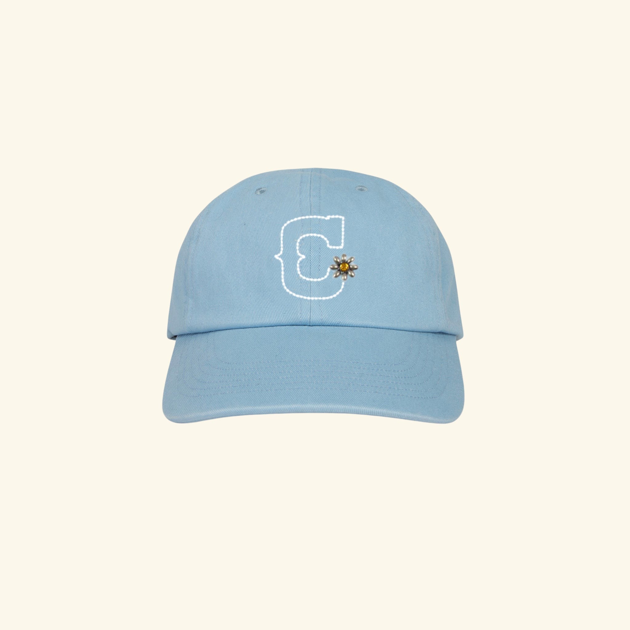 Studded Unstructured Hat (Vintage Blue)