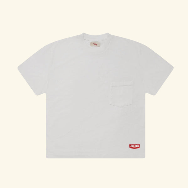 Chevron Classic Pocket T-Shirt (Vintage White) – CHERRY LA
