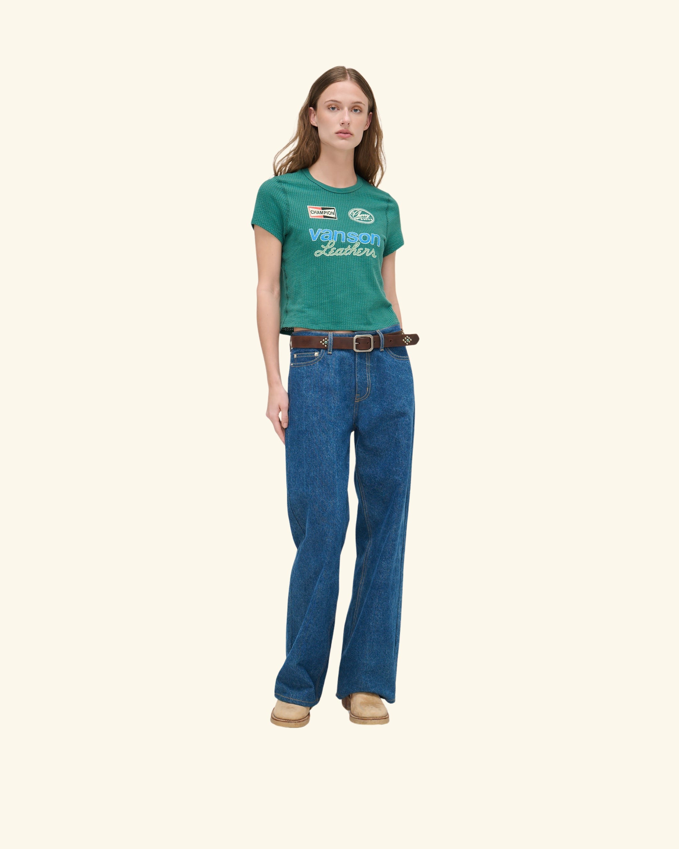 Vanson Mesh Baby Tee (Pine) – CHERRY LA