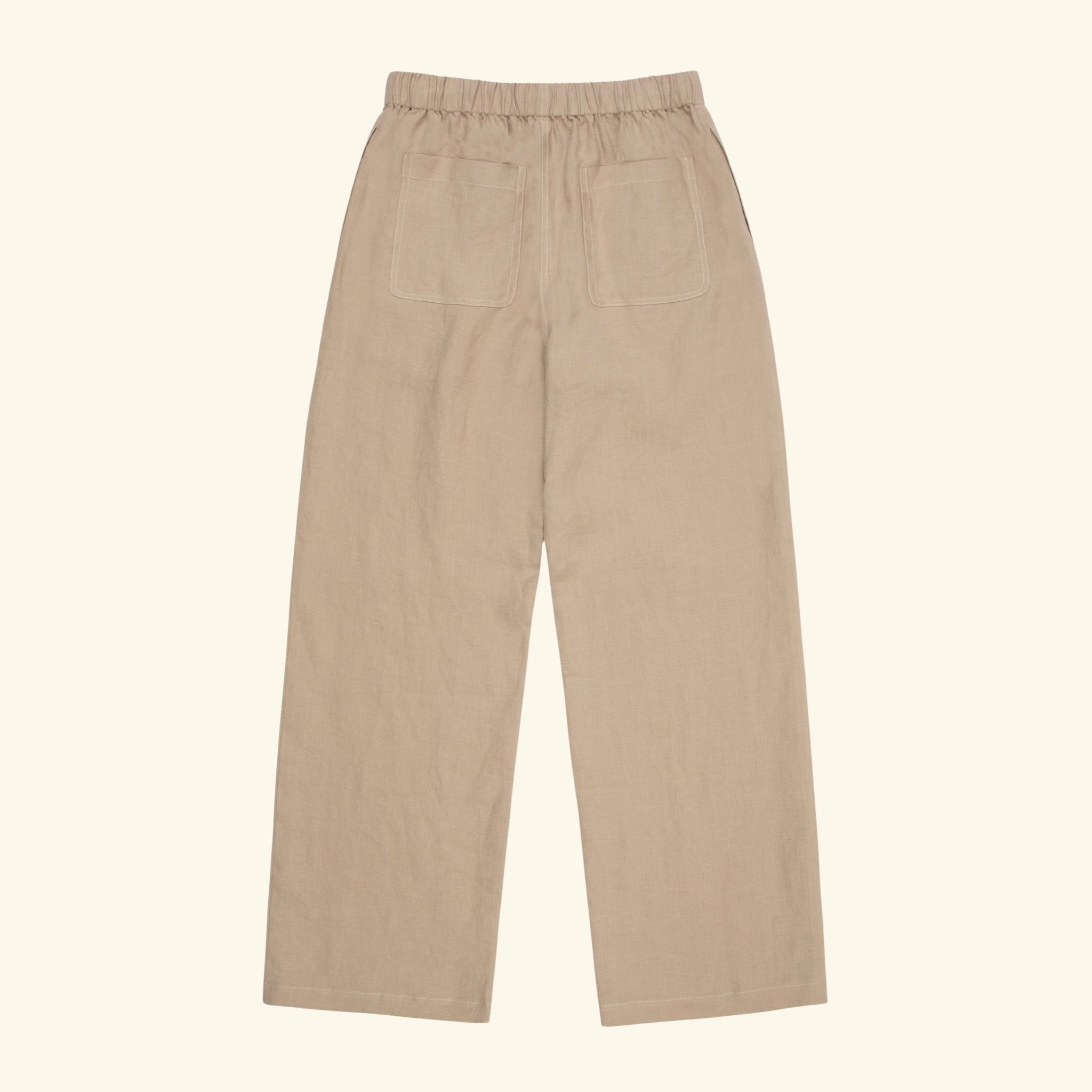Linen Beach Pants (Beige)