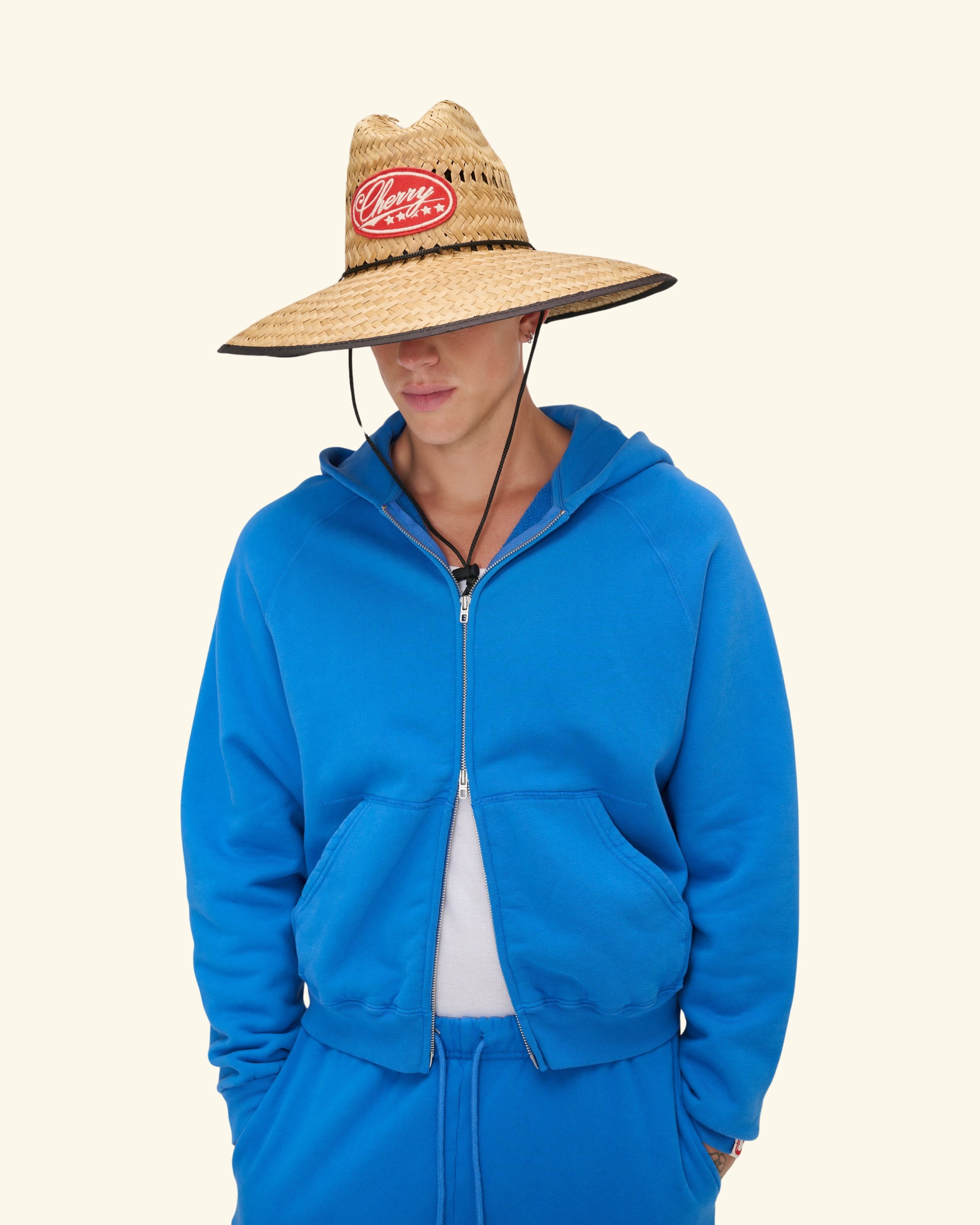 Raglan Zip Up Hoodie (River Blue)