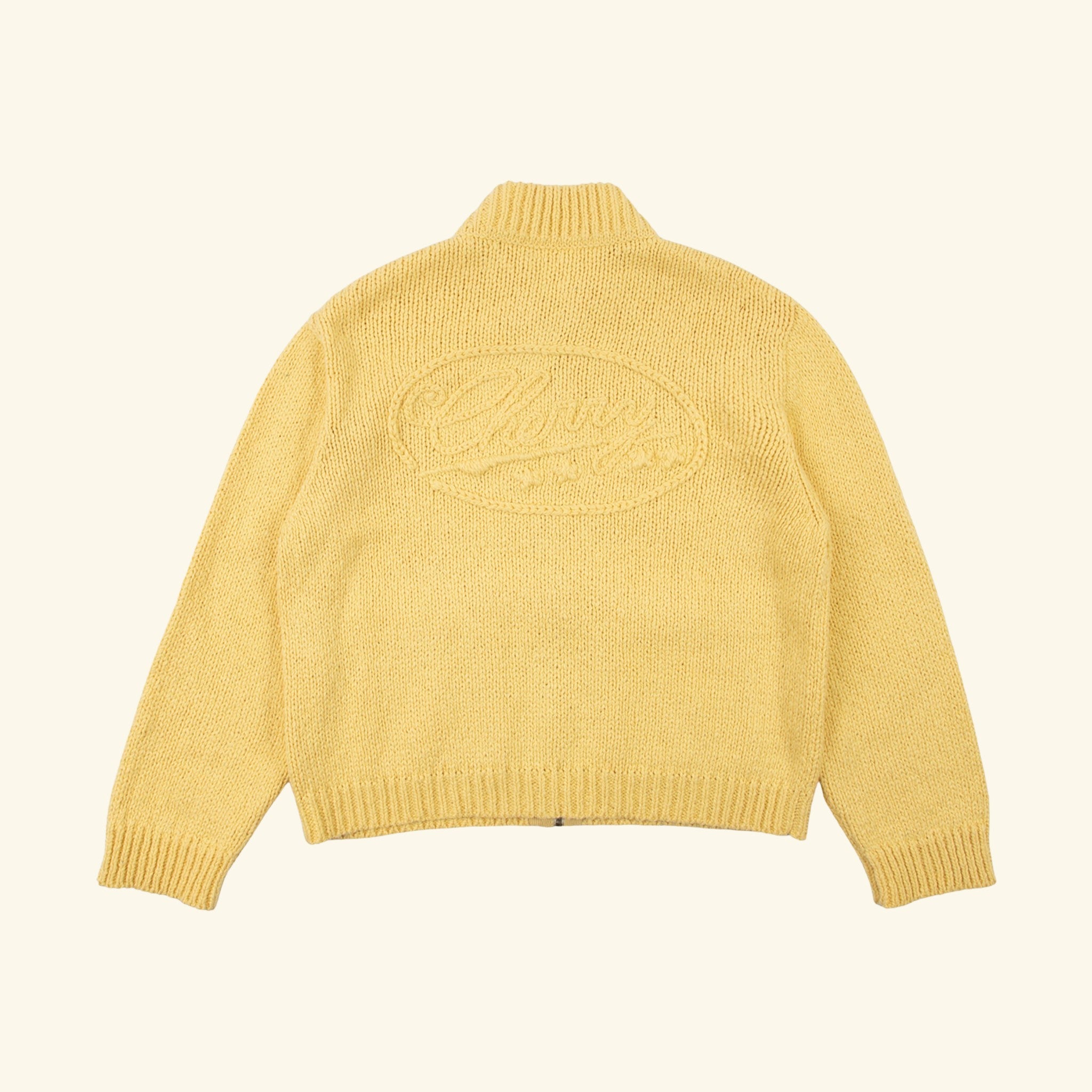 Cotton Knit Zip Jacket (Butter)